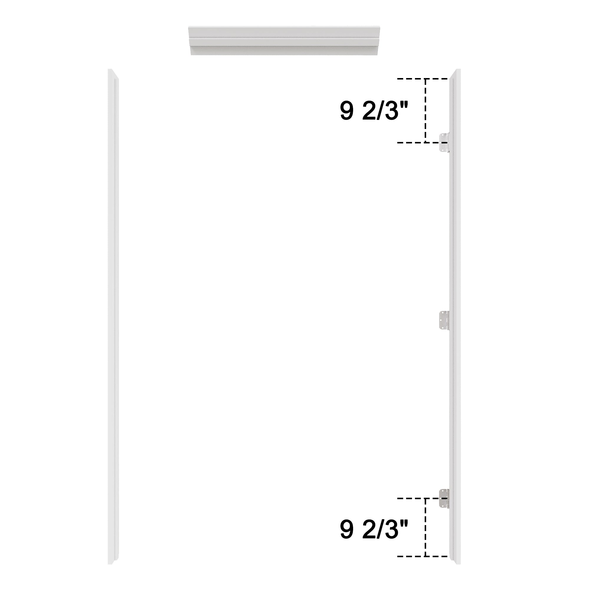 Prehung Jamb for 80" High Slab, Silver Hardware - Right Handed (Unfinished Pine Wood)