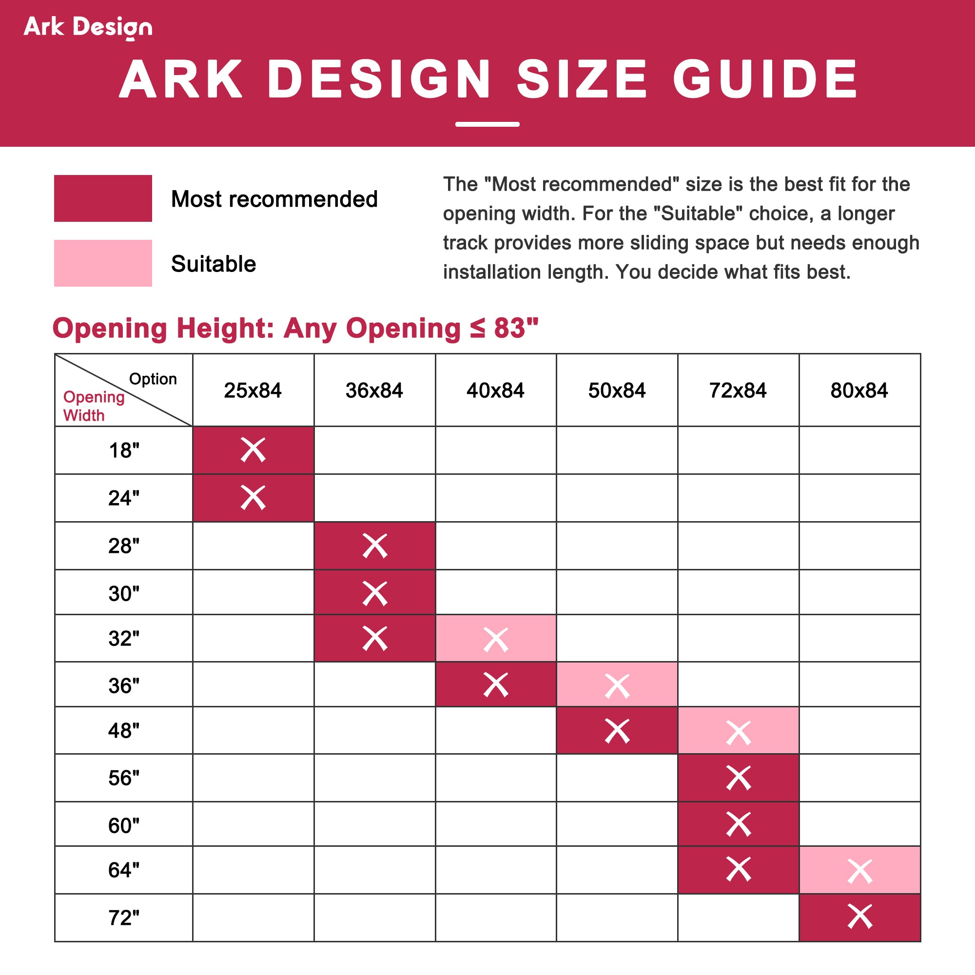 Ark Design Half Lite Tempered Frosted Glass  Bifold Sliding Barn Door with Hardware Kit