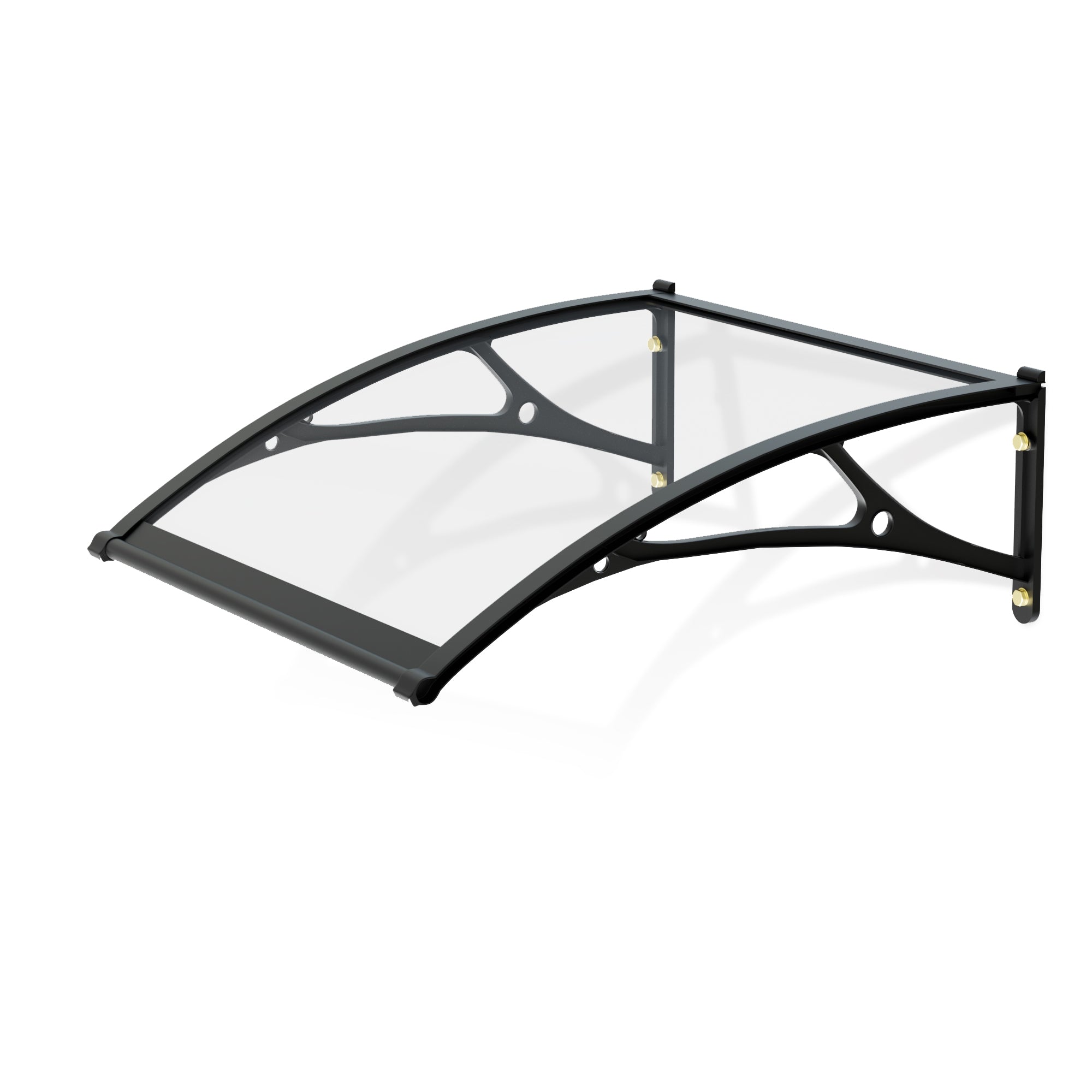 3.3 ft. Clear Acrylic Door and Window Aluminum Fixed Awning (10.2 in. H x 3 9.4 in. D)