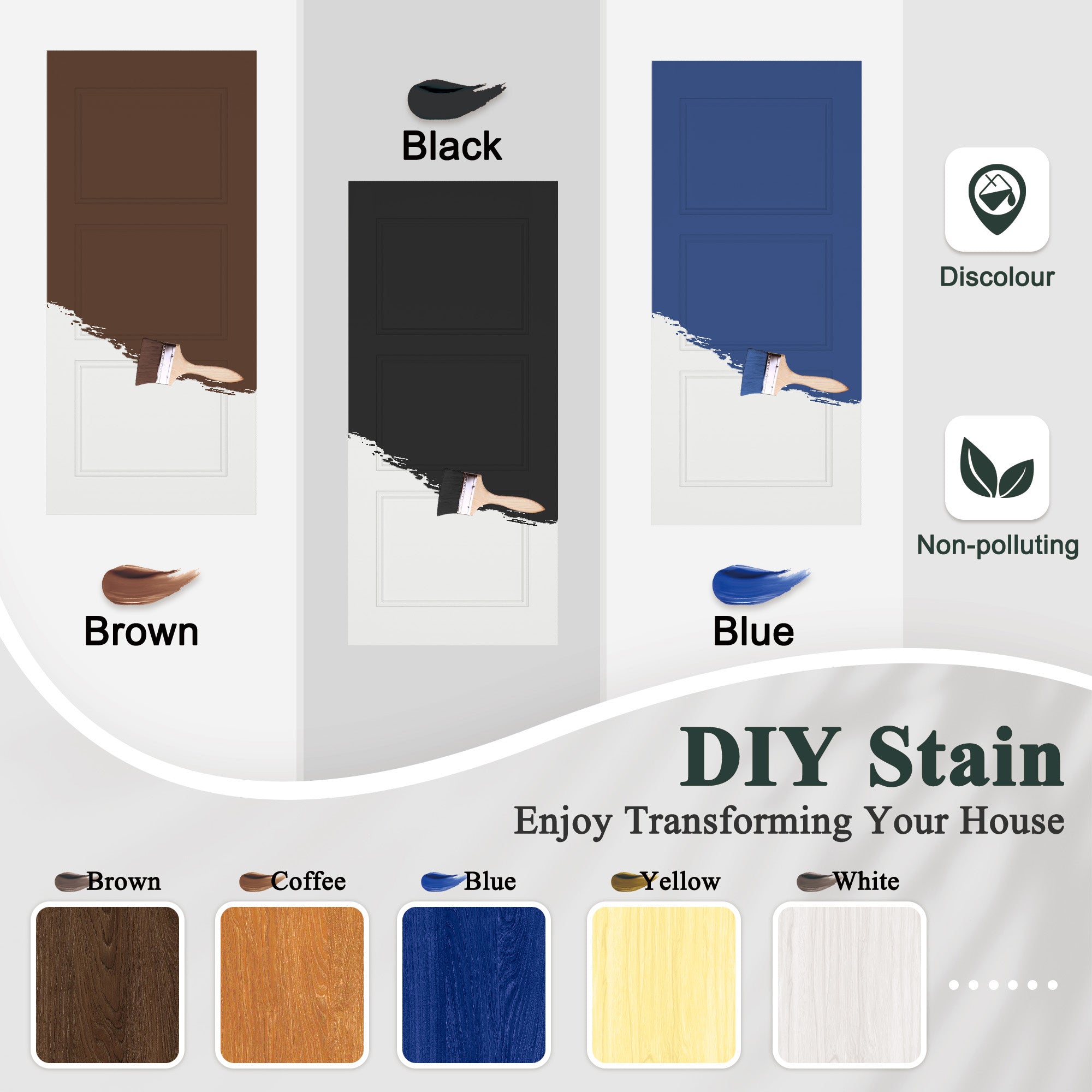 Ark Design 3-Lite Panel White Primed Paneled MDF Top Mounted Sliding Barn Door with Hardware Kit