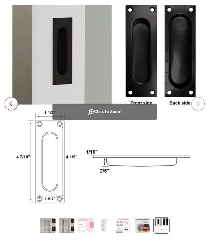 Silver Hidden Handle(Groove Needed)