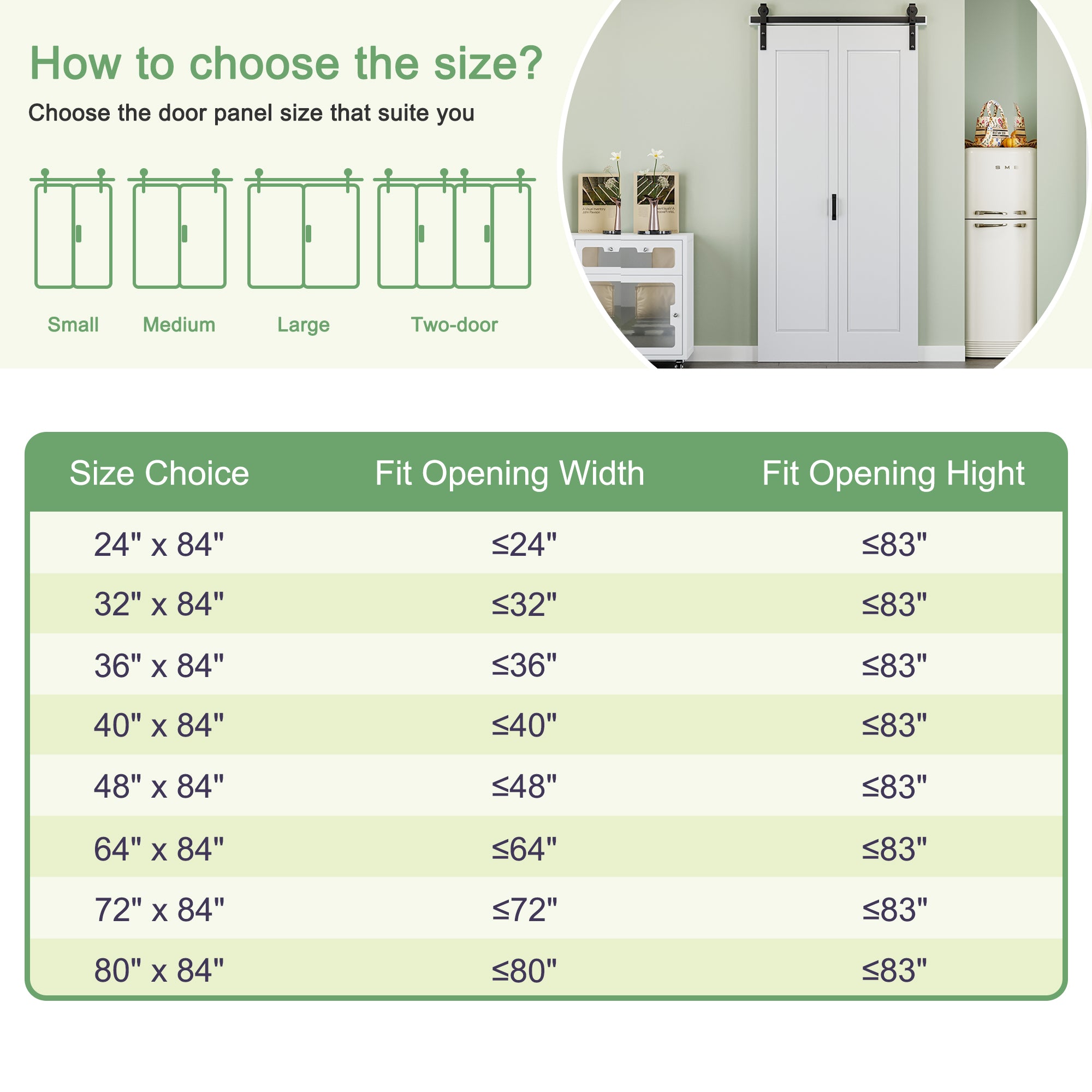 Ark Design Hollow Paneled 1-Lite White Primed MDF Composite Bi-fold Sliding Barn Door with Hardware Kit and Handle