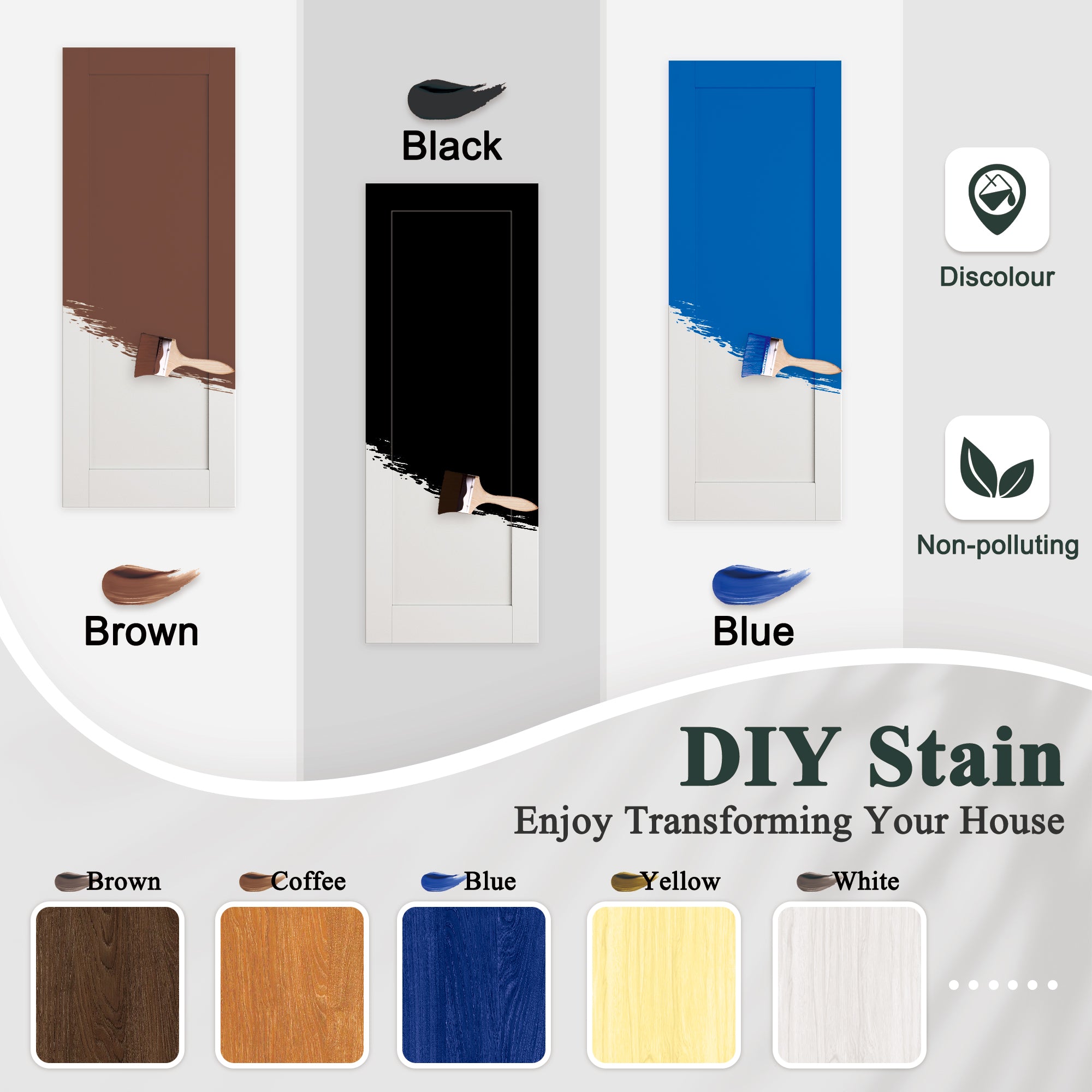 [Paintable] Panel Bifold Barn Door MDF Wood, Prefinished & Paintable Surface, with Hardware Kit & Handle & Floor Guide, White