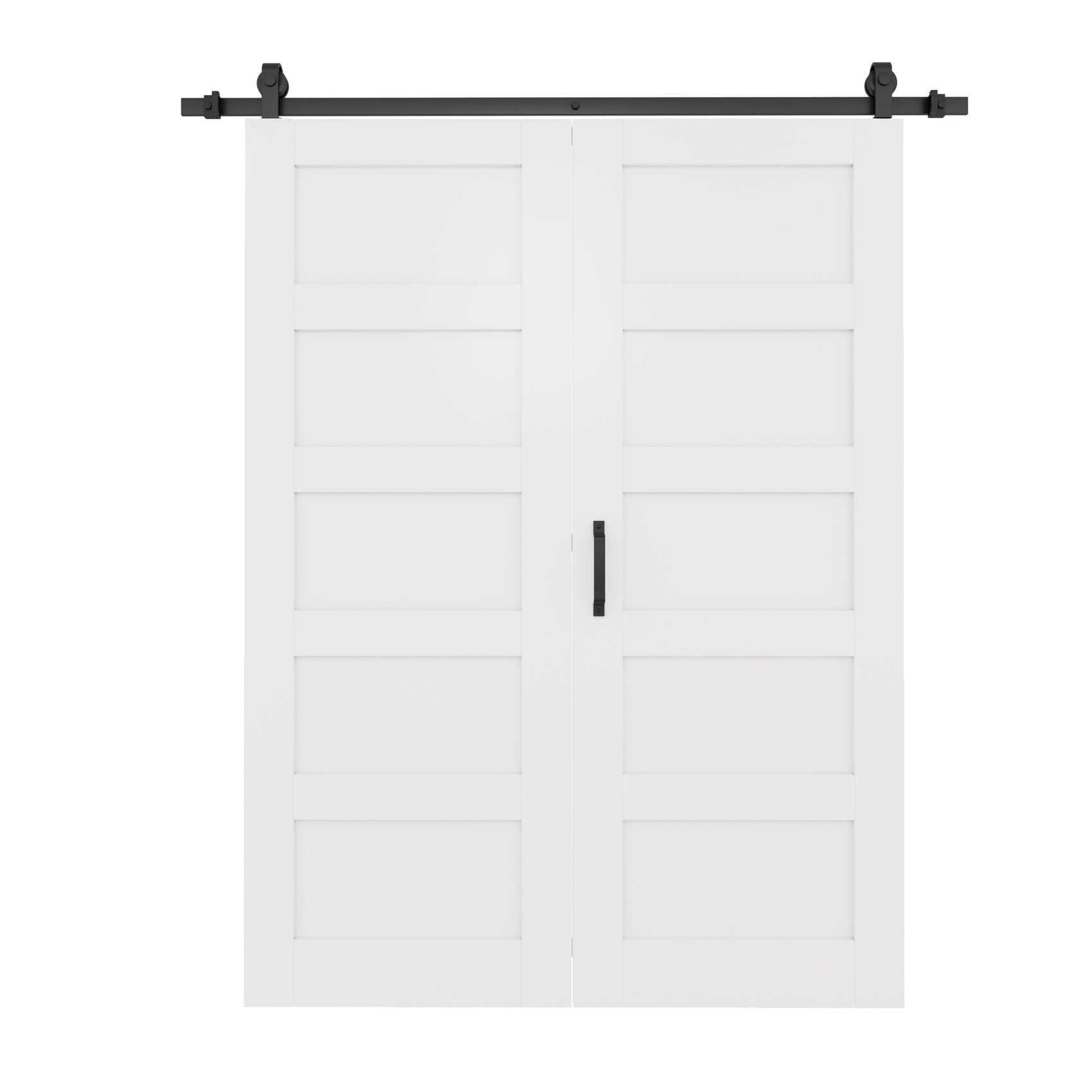 Ark Design 5-Lite Bifold Barn Door MDF Wood , Prefinished & Paintable