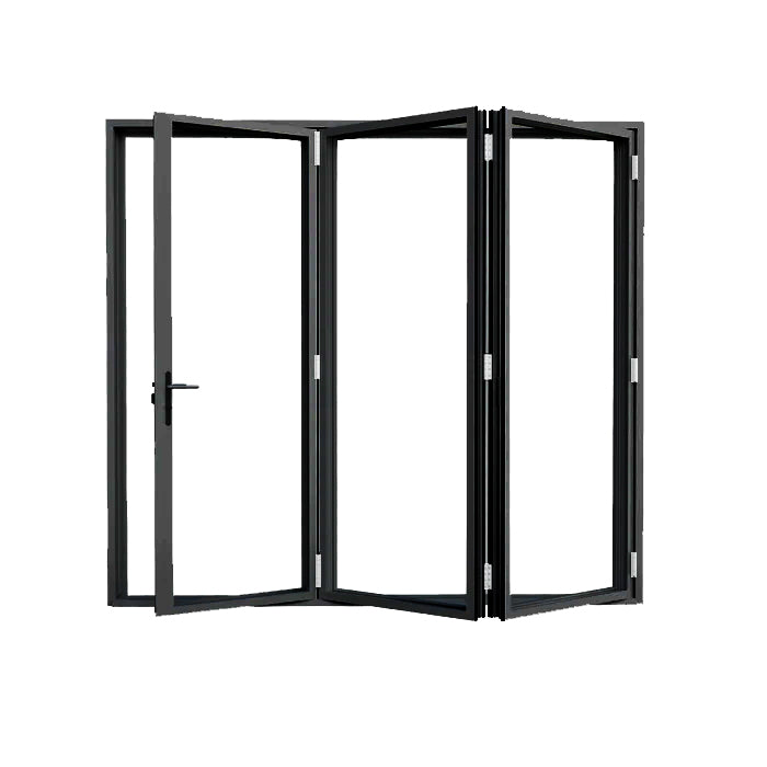 Custom Black Bifold Patio Door - Right Swing Open (3 Panels)