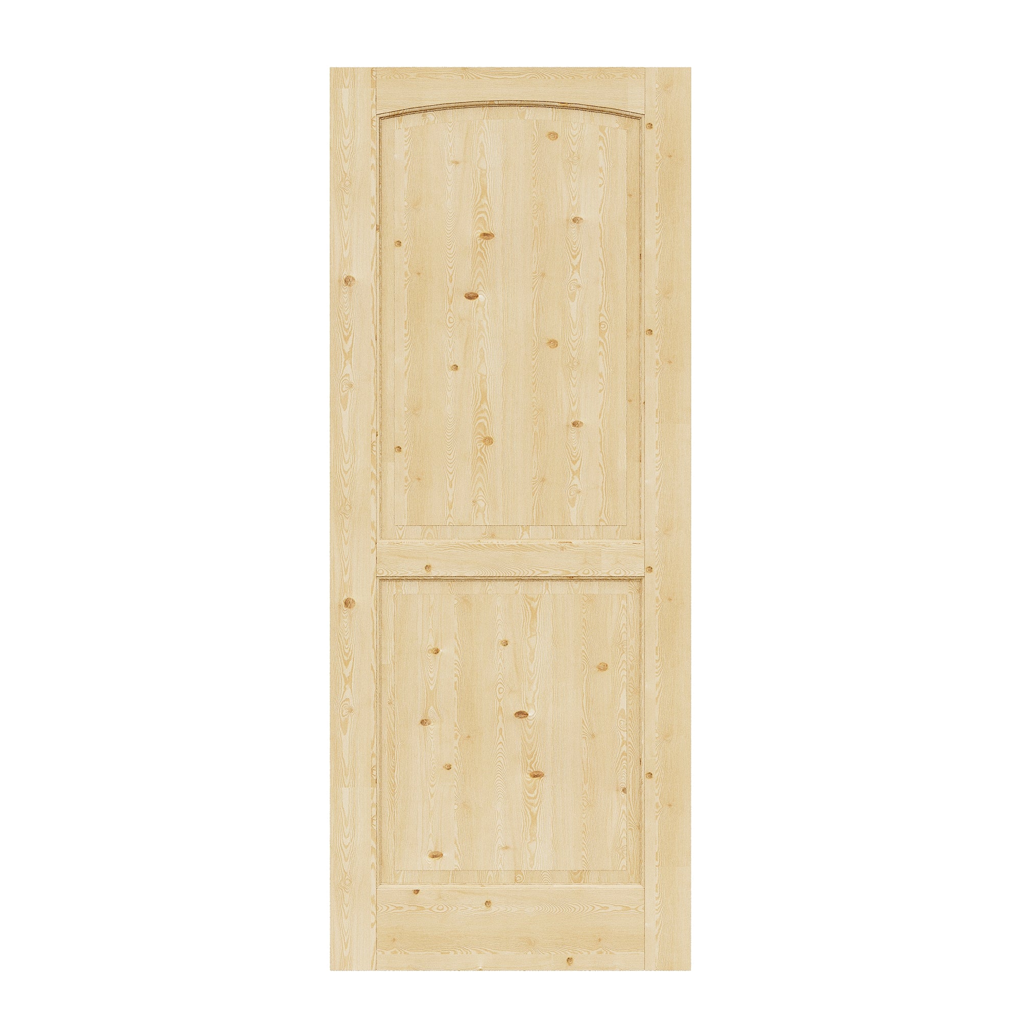 Ark Design 2-Panel Universal Solid Core Unfinished Pine Wood Door Slab, with/without Prehung Kit