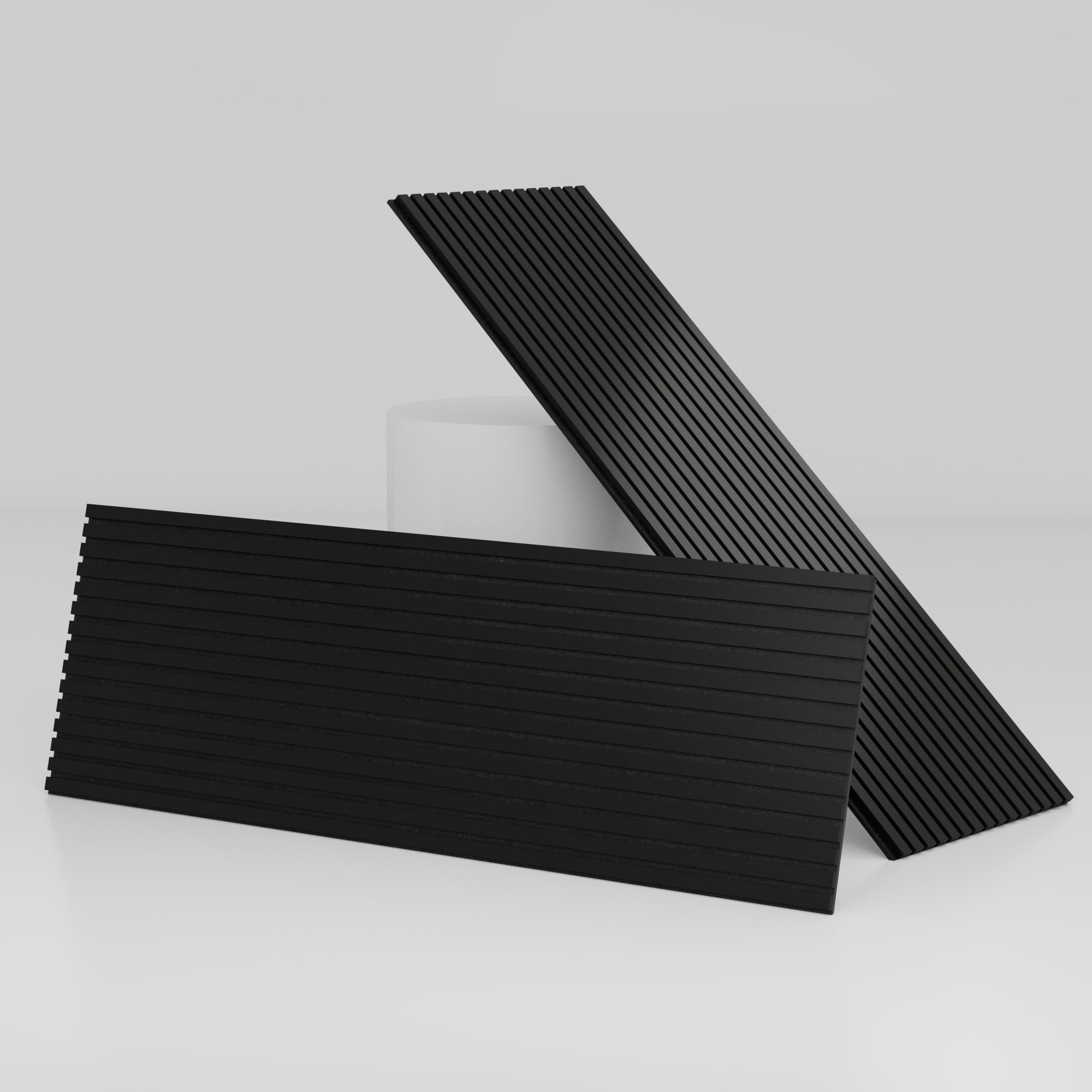 Ark Design Decorative Acoustic Wall  Pure Black Flat Matte Style, MDF (2-Pieces/31.17 sq.ft.)