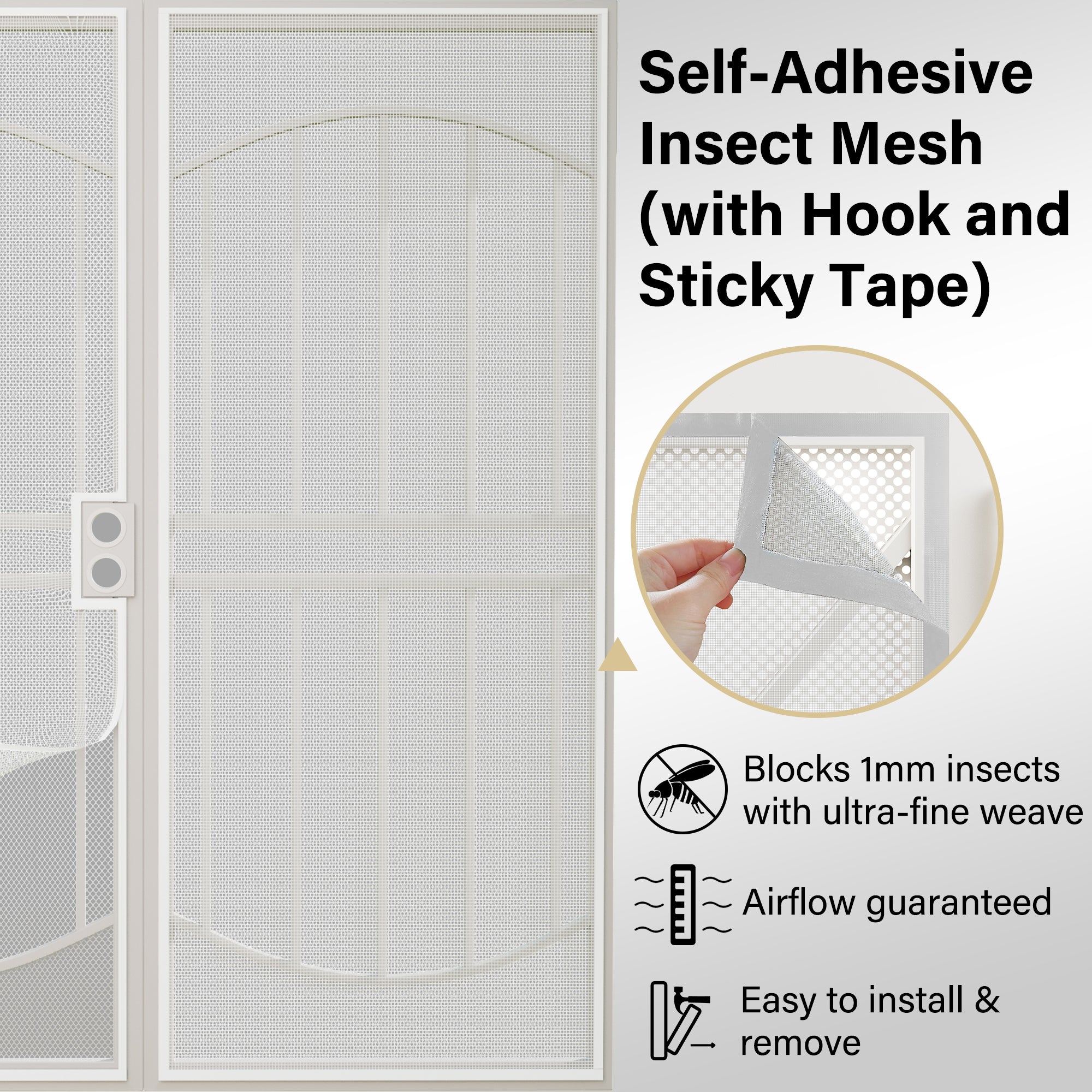 Ark Design Self-Adhsive Insect Mesh for Security Door