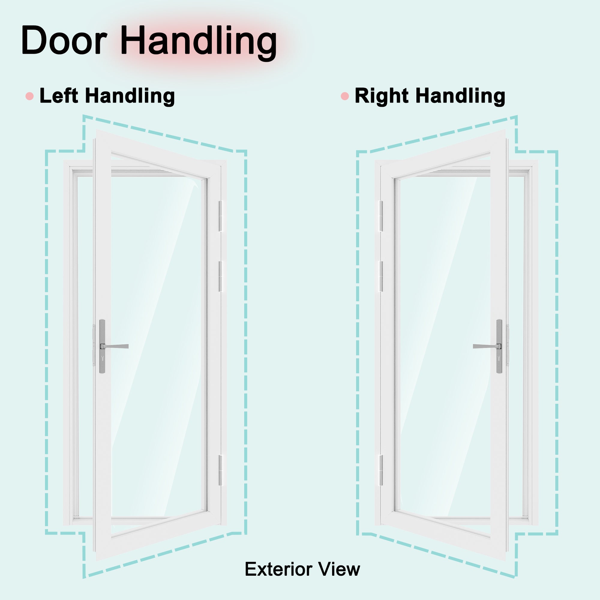 Ark Design 36 in. x 80 in. Single Tempered Glass White Aluminum Patio Door