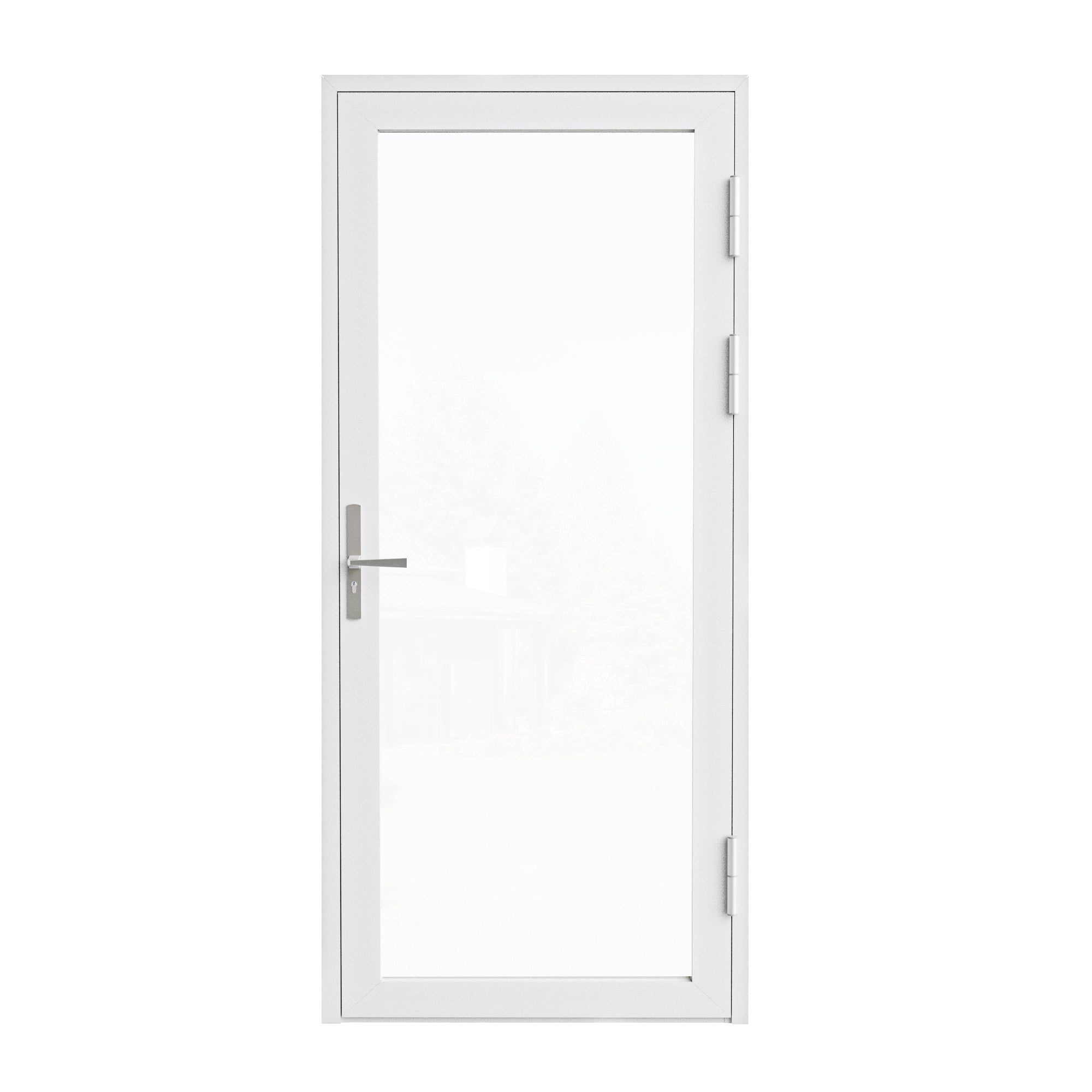 Ark Design 36 in. x 80 in. Single Tempered Glass White Aluminum Patio Door