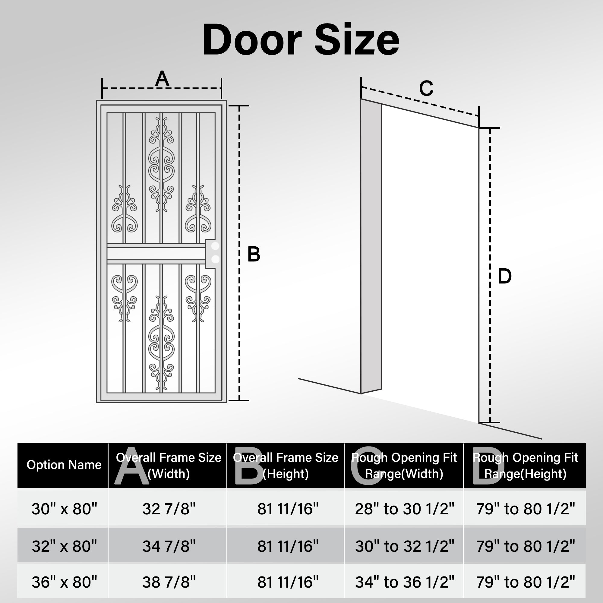 Ark Design Universal/Reversible Black Surface Mount Steel Security Door w/Expanded Metal Screen(Lock)