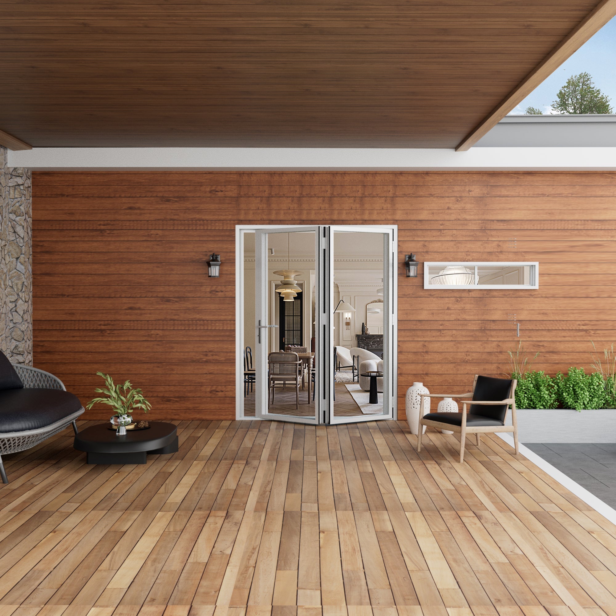 Custom Bifold Patio Door  (3+1 Panels)