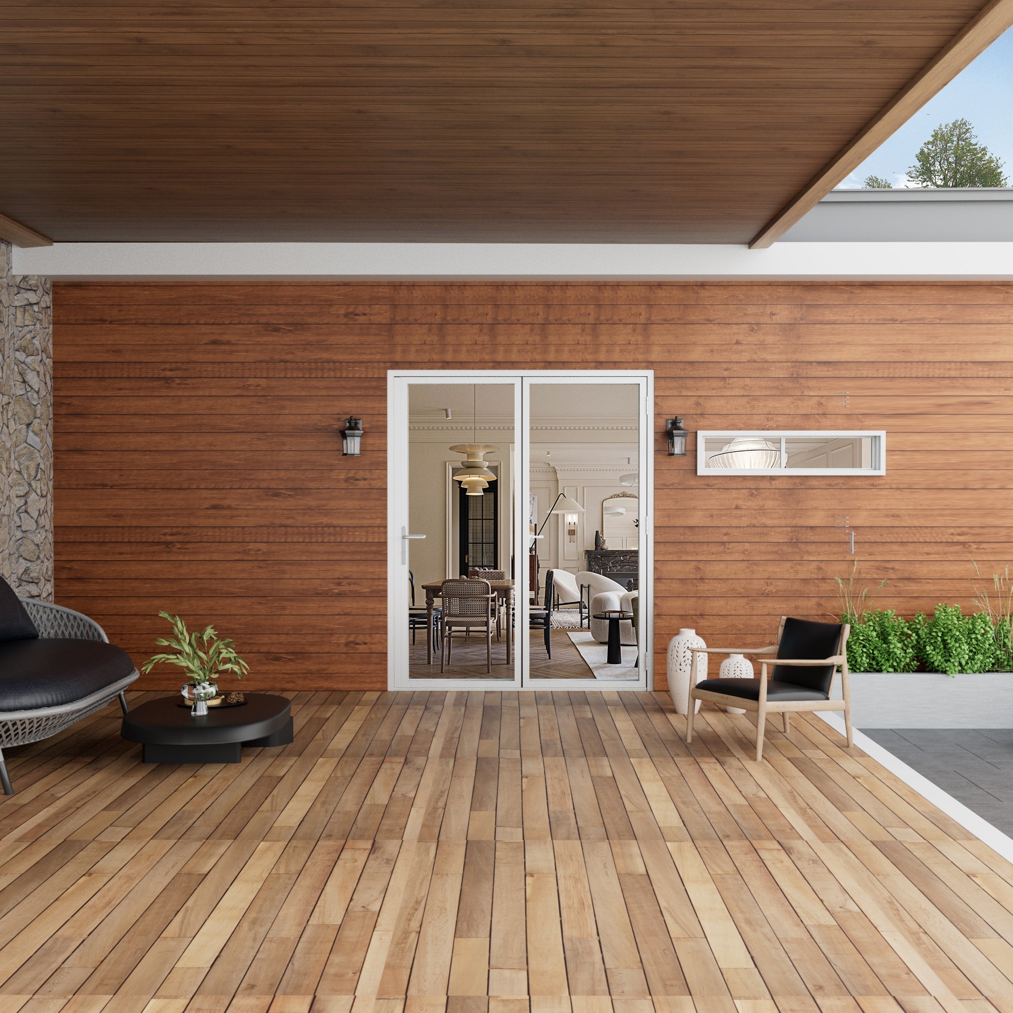 Custom Bifold Patio Door  (3+1 Panels)
