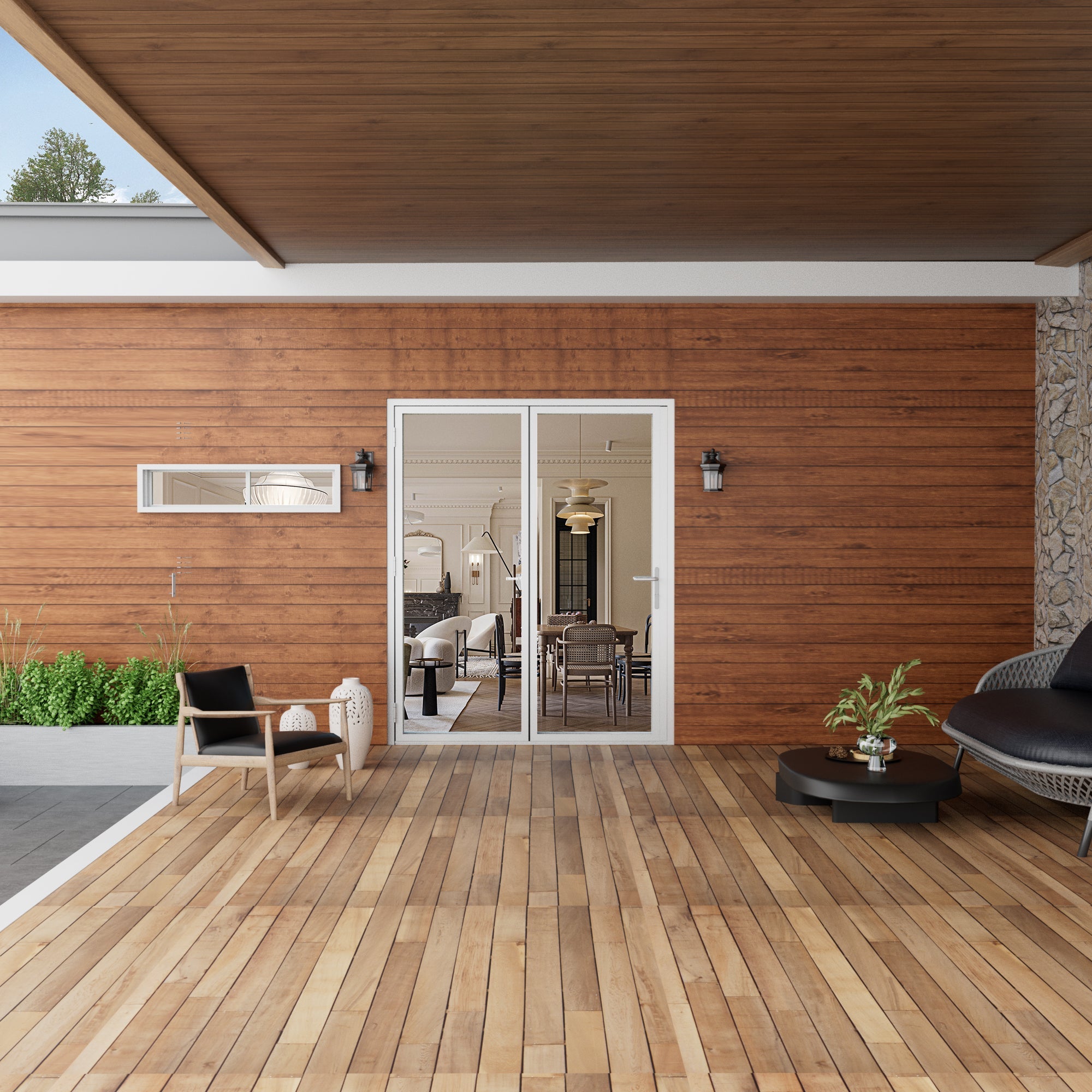 Custom Bifold Patio Door  (3+1 Panels)