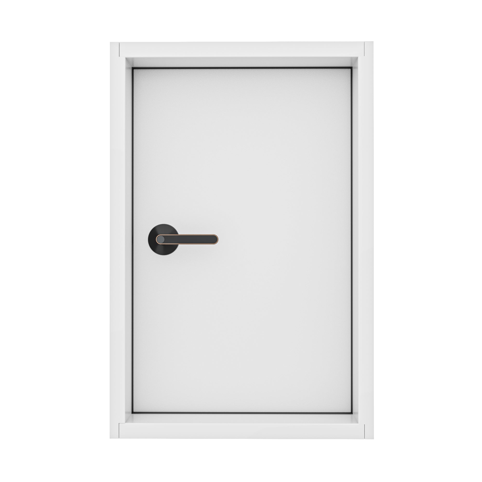 Fire-Rated Right-Hand/Outswing White Primed Wood Garage to Pantry Grocery Pass-Through Door