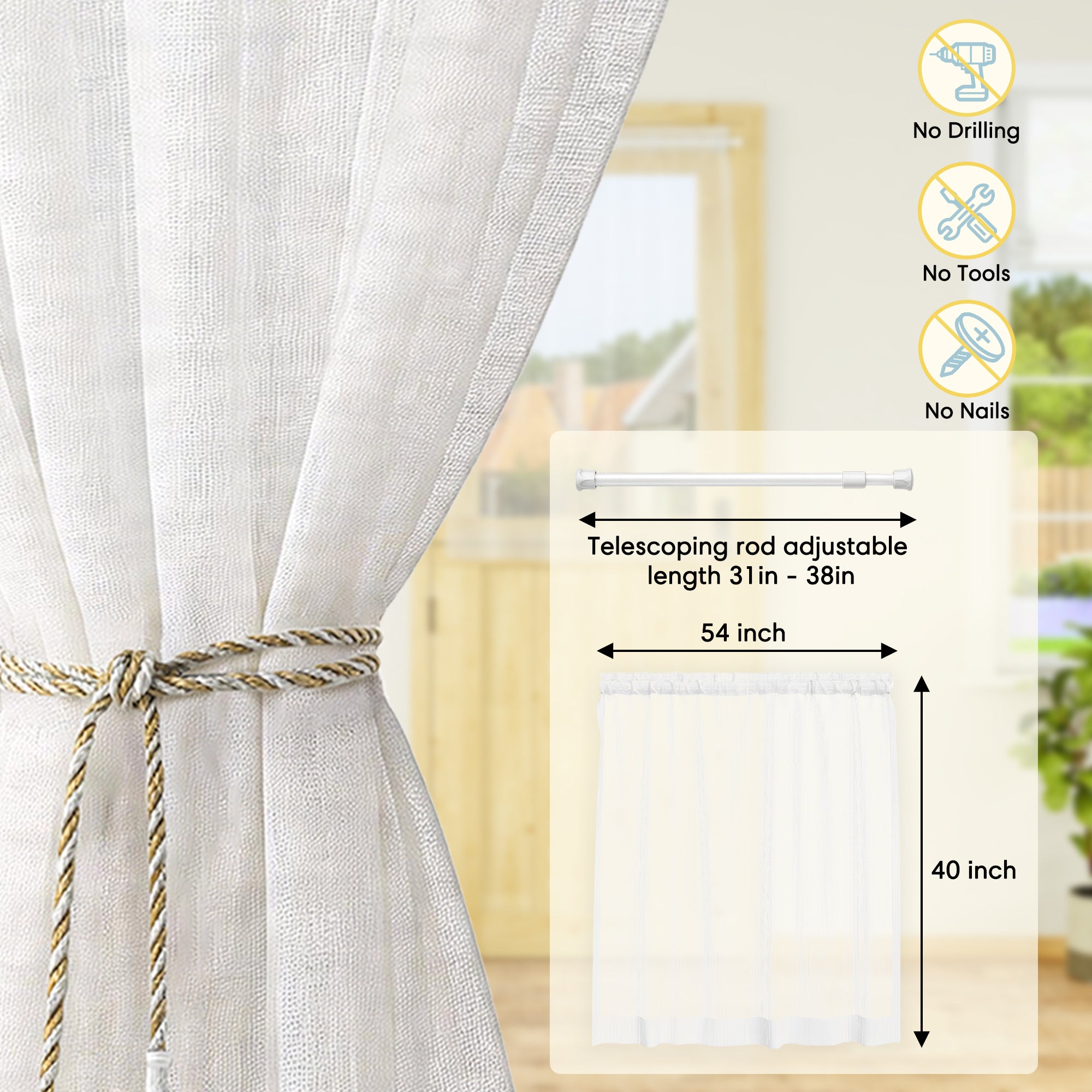 Dutch Door Privacy Window Cover