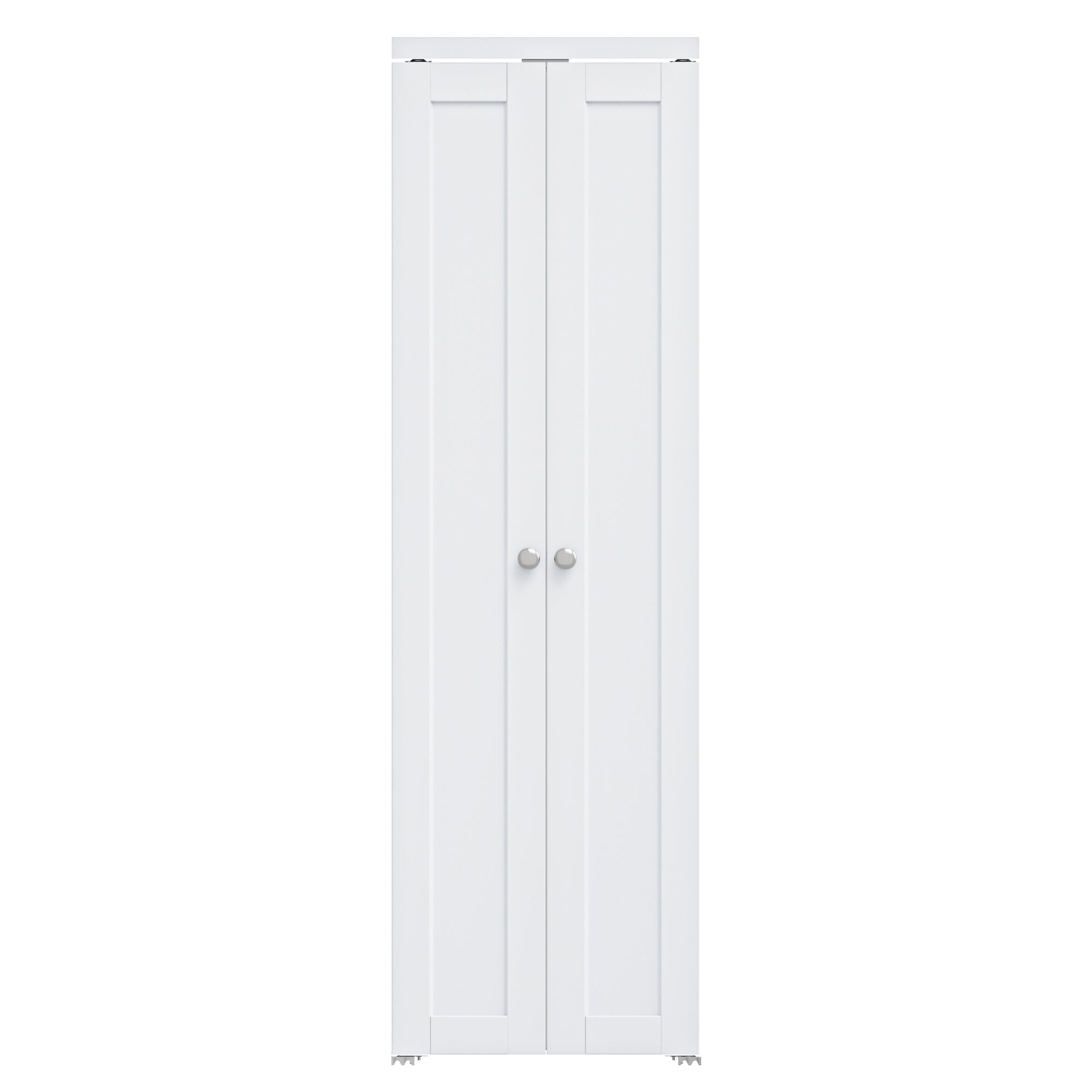Ark Design 1-Lite Panel Closet Pivot Door with Hardware Kit & Knob, Solid Core MDF Wood, White