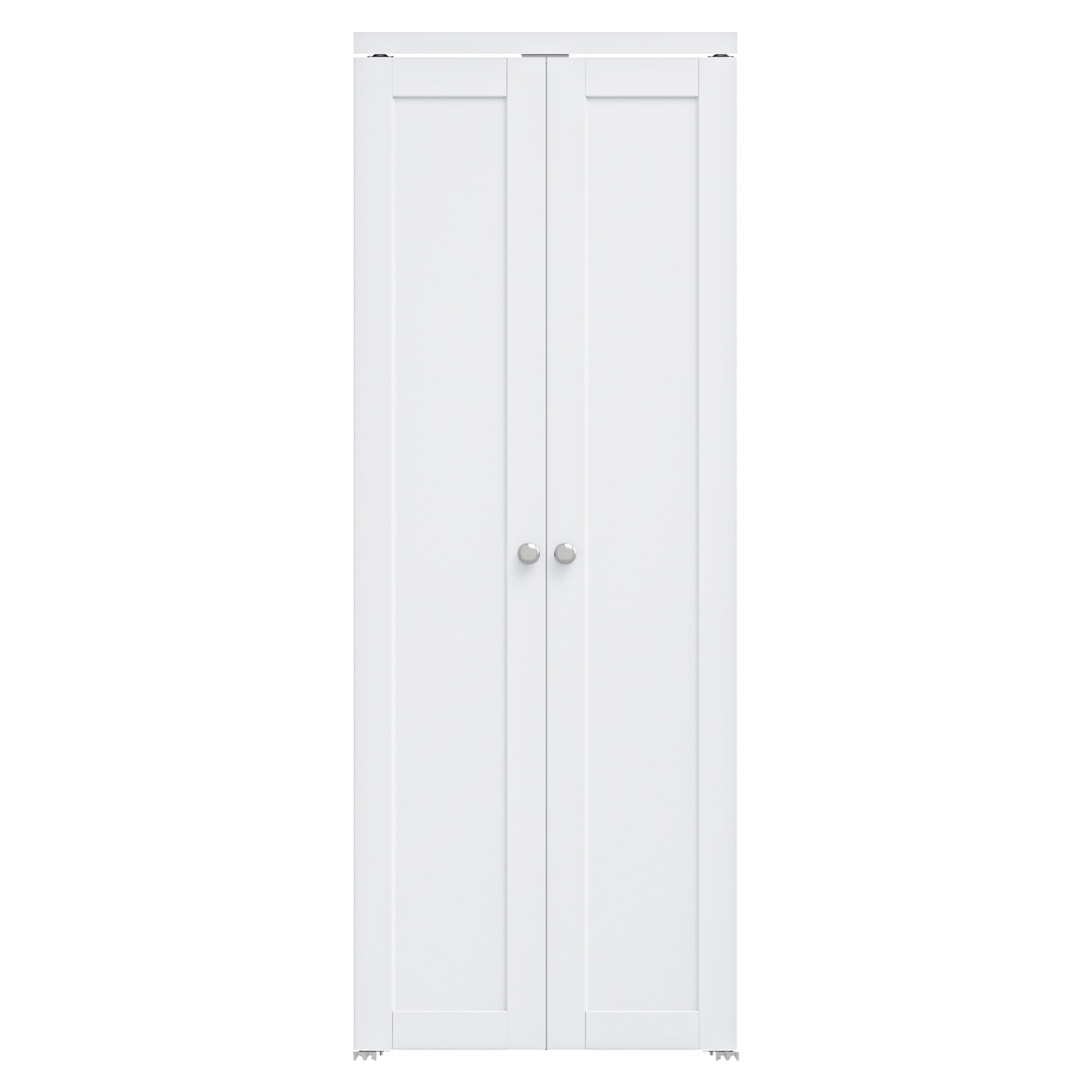 Ark Design 1-Lite Panel Closet Pivot Door with Hardware Kit & Knob, Solid Core MDF Wood, White