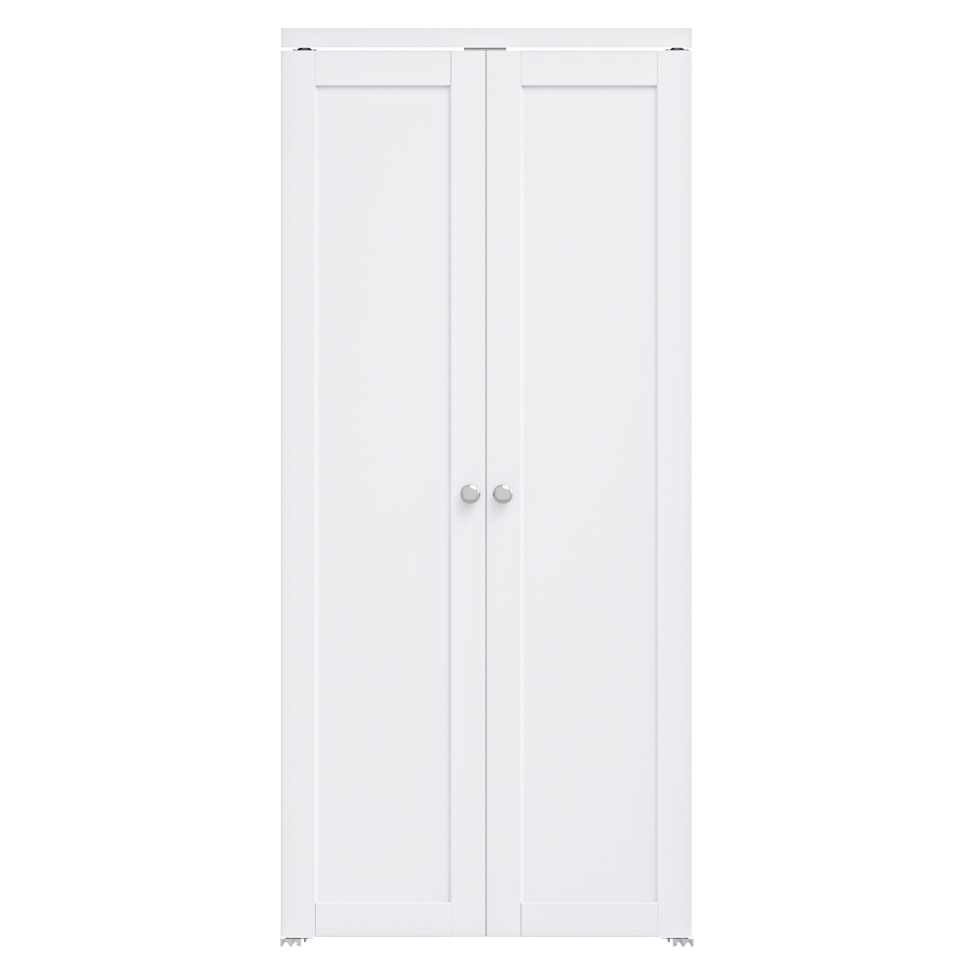 Ark Design 1-Lite Panel Closet Pivot Door with Hardware Kit & Knob, Solid Core MDF Wood, White