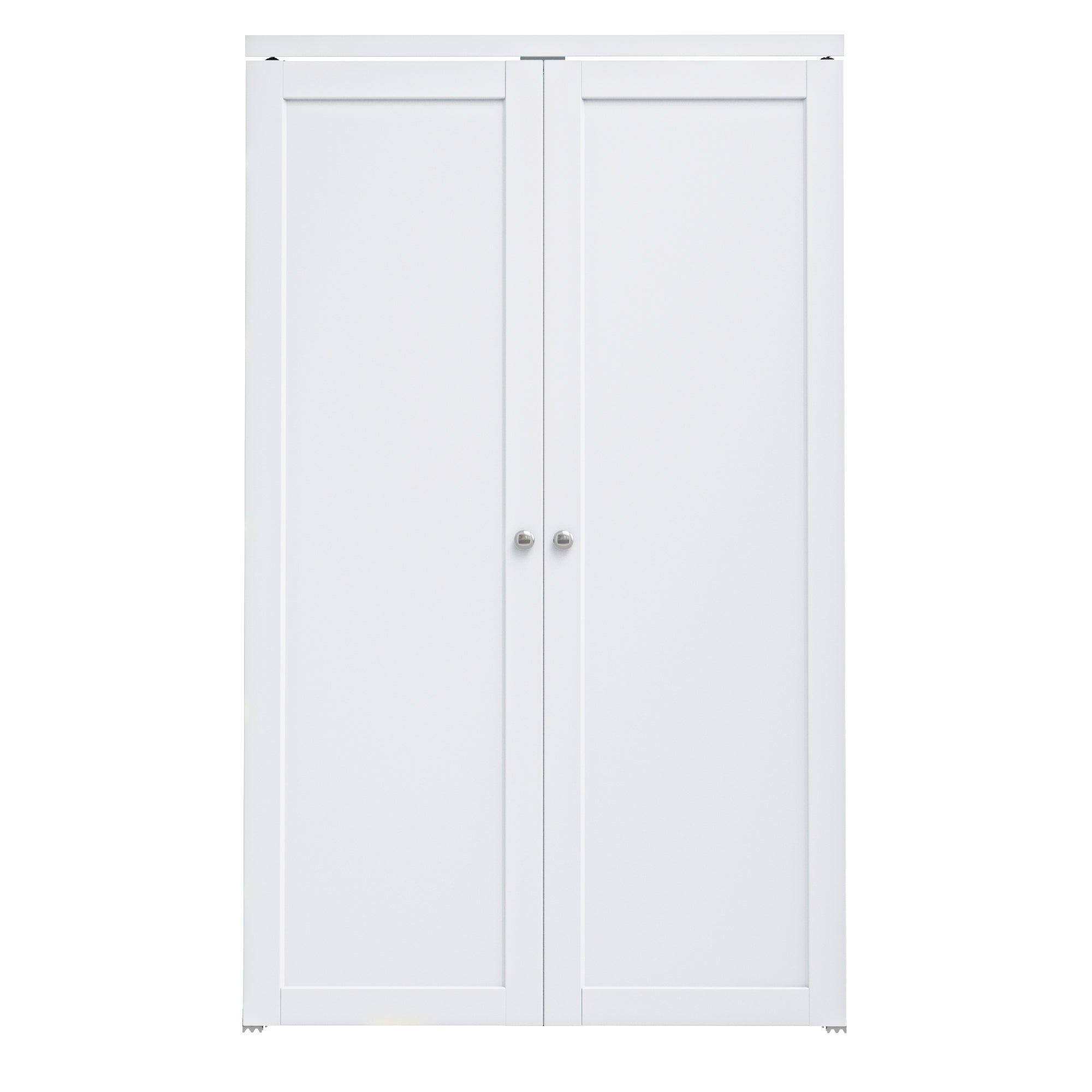 Ark Design 1-Lite Panel Closet Pivot Door with Hardware Kit & Knob, Solid Core MDF Wood, White