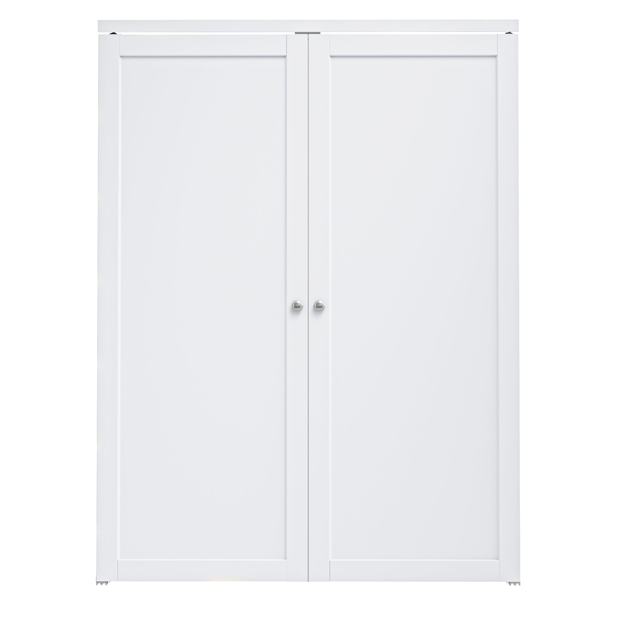 Ark Design 1-Lite Panel Closet Pivot Door with Hardware Kit & Knob, Solid Core MDF Wood, White