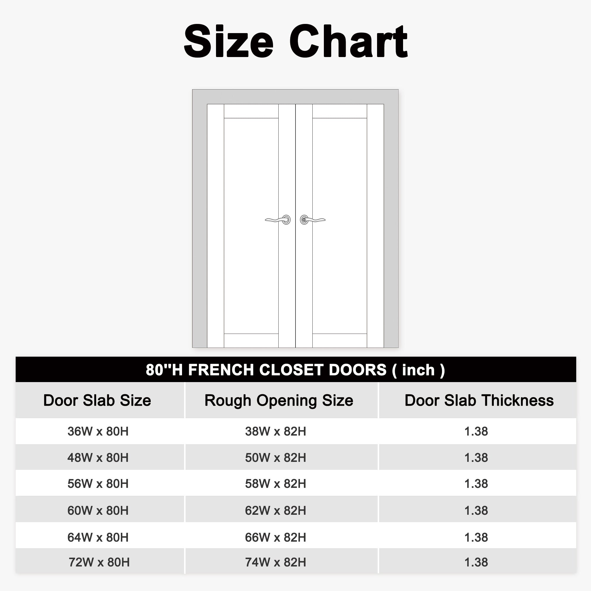 [Silver Hardware Prehung French Door Collection] T Shape Double Doors with French Door, Molded Solid Core Door, Ready-to-Assemble Jamb, White (Copy)