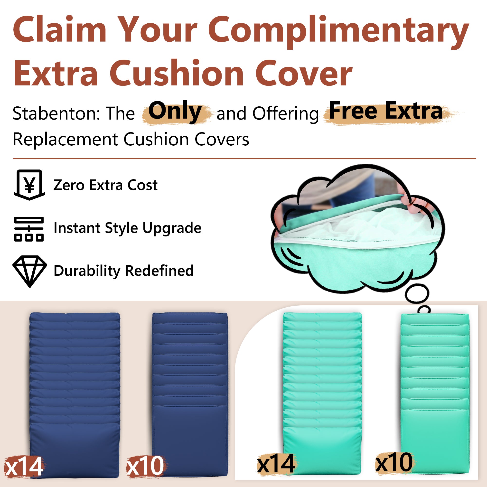 Ark Design 12-Piece Rattan Wicker Outdoor Patio Conversation SofaSeating Set with Coffee Table, Green Cushions with Sofa Protection Cover Option