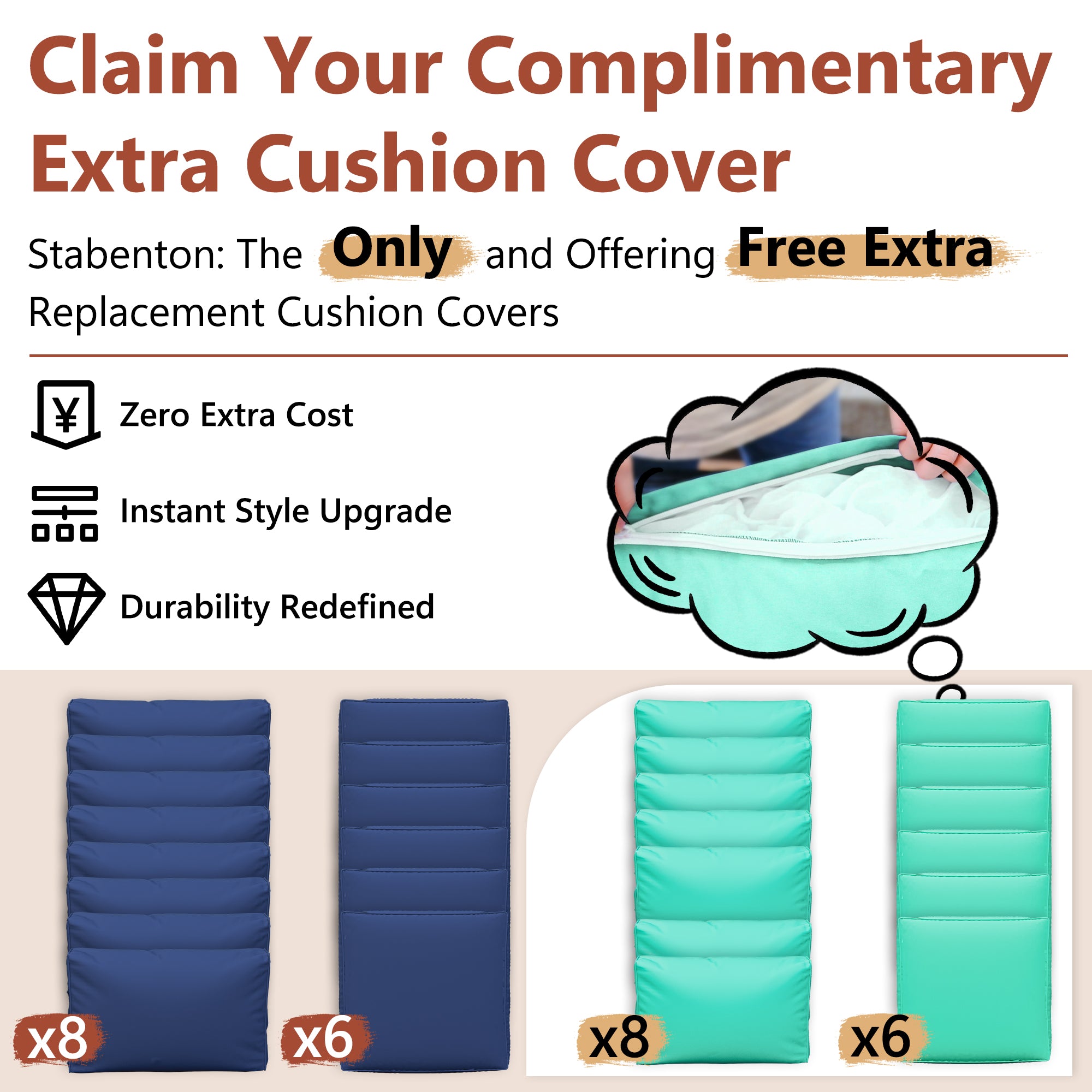 Ark Design 7-Piece Rattan Wicker Outdoor Patio Conversation SofaSeating Set with Coffee Table, Green Cushions with Sofa Protection Cover Option