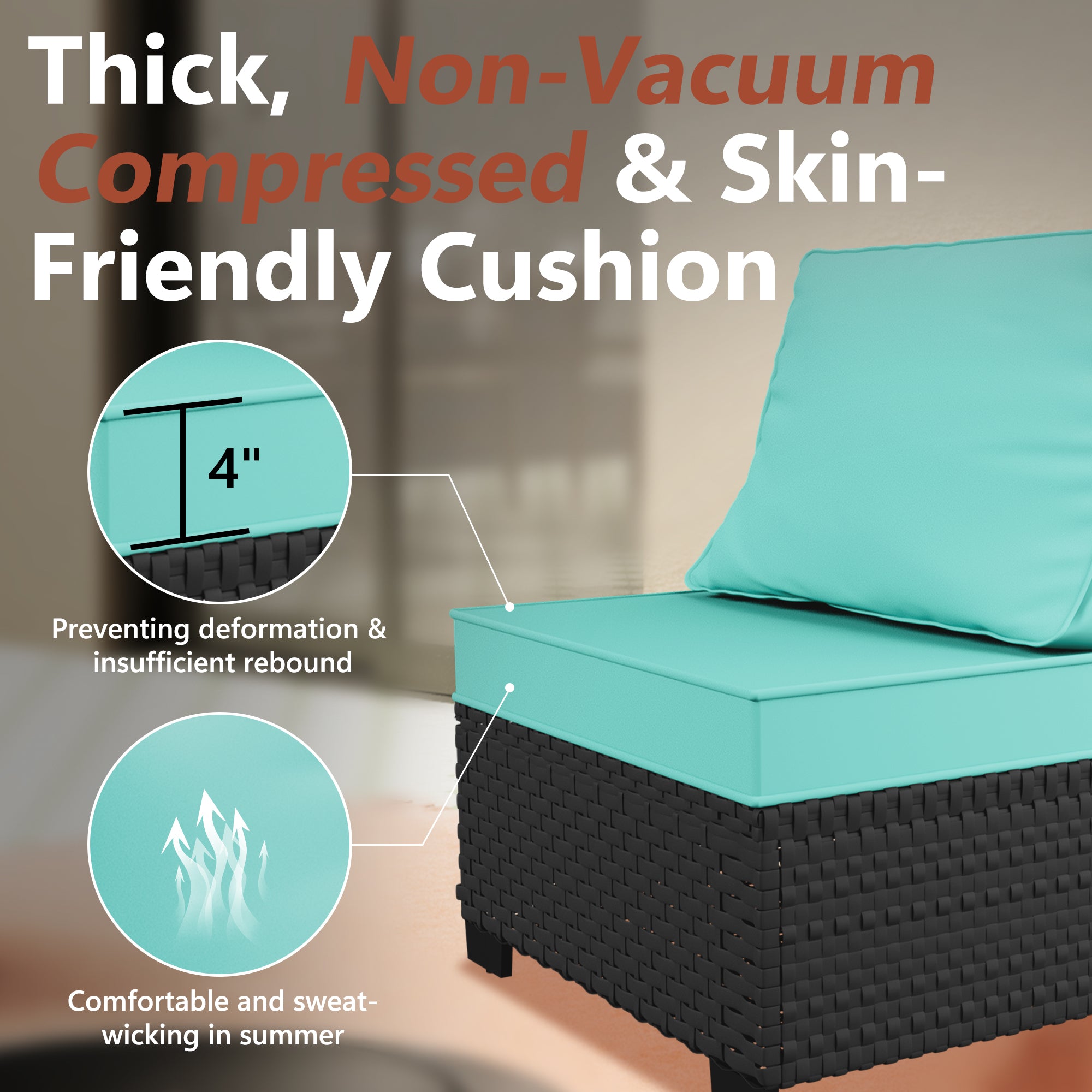 Ark Design 10-Piece Rattan Wicker Outdoor Patio Conversation SofaSeating Set with Coffee Table, Green Cushions with Sofa Protection Cover Option