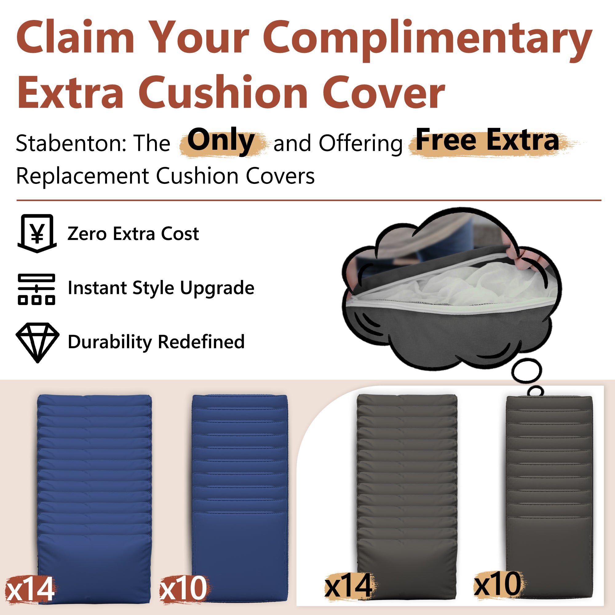 Ark Design 12-Piece Rattan Wicker Outdoor Patio Conversation SofaSeating Set with Coffee Table, Gray Cushions with Sofa Protection Cover Option