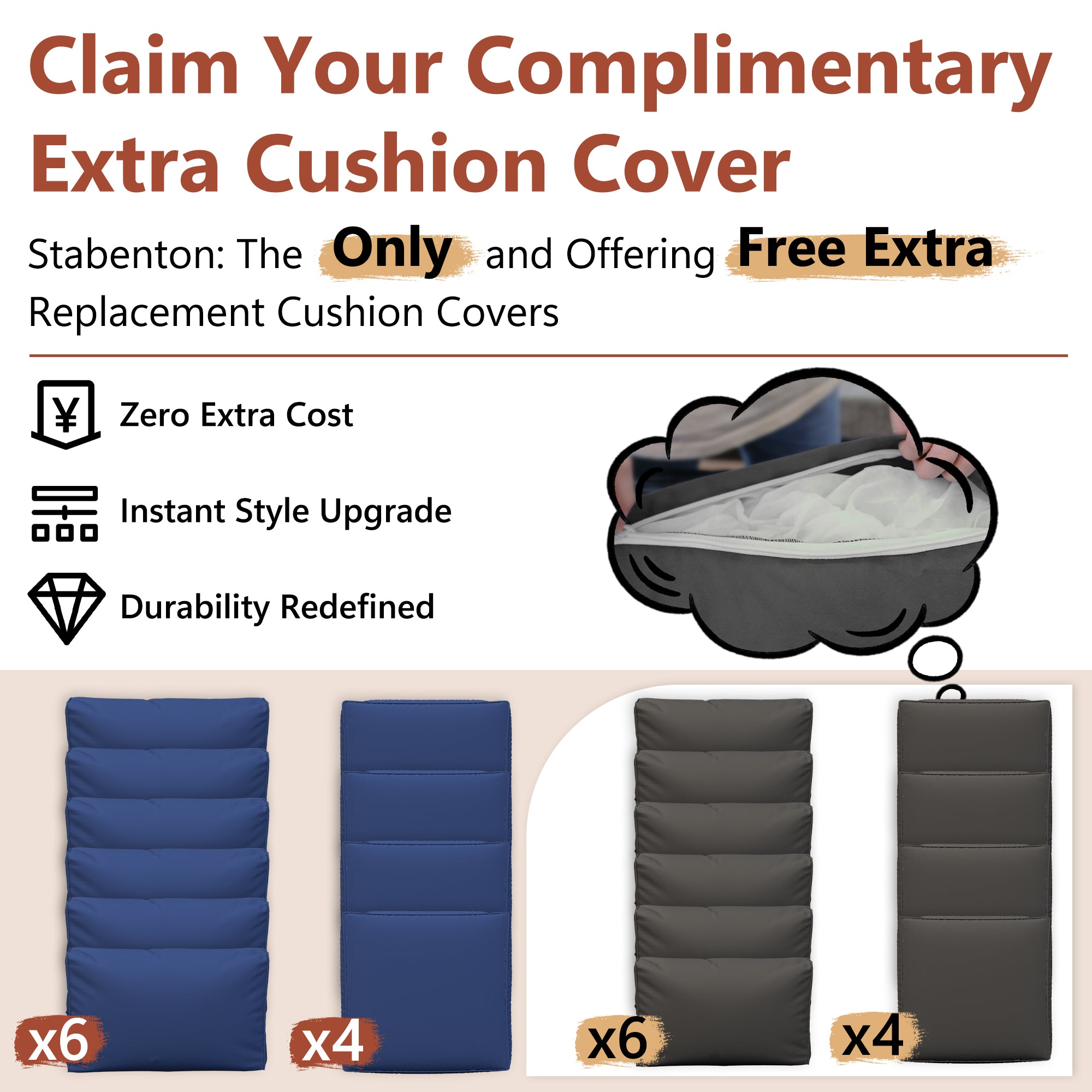 Ark Design 5-Piece Rattan Wicker Outdoor Patio Conversation SofaSeating Set with Coffee Table, Gray Cushions with Sofa Protection Cover Option