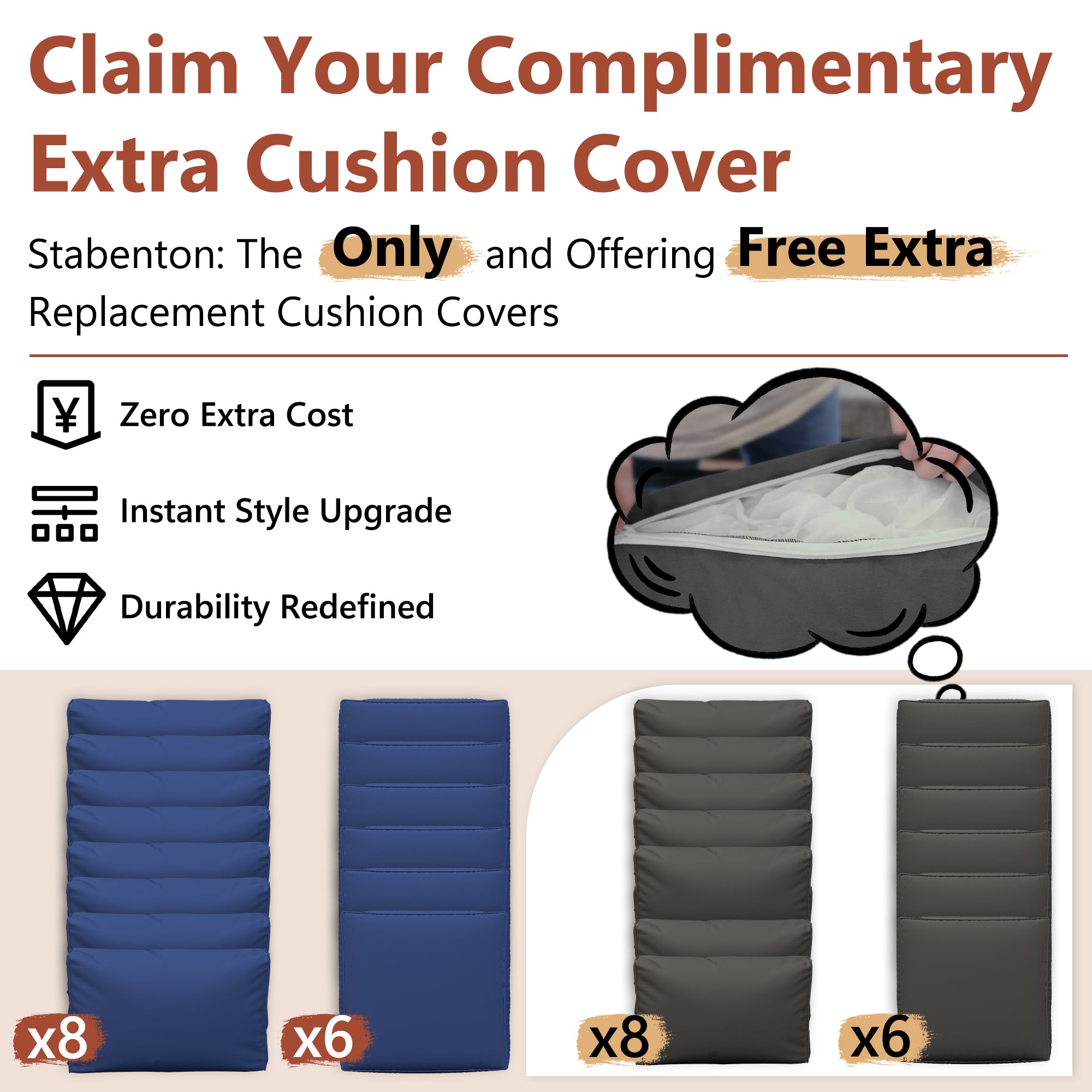 Ark Design 7-Piece Rattan Wicker Outdoor Patio Conversation SofaSeating Set with Coffee Table, Gray Cushions with Sofa Protection Cover Option