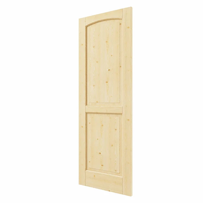 [For AD7100] 2-Panel Arch Top Solid Core Unfinished Pine Wood Door Slab-30" x 80" * 2