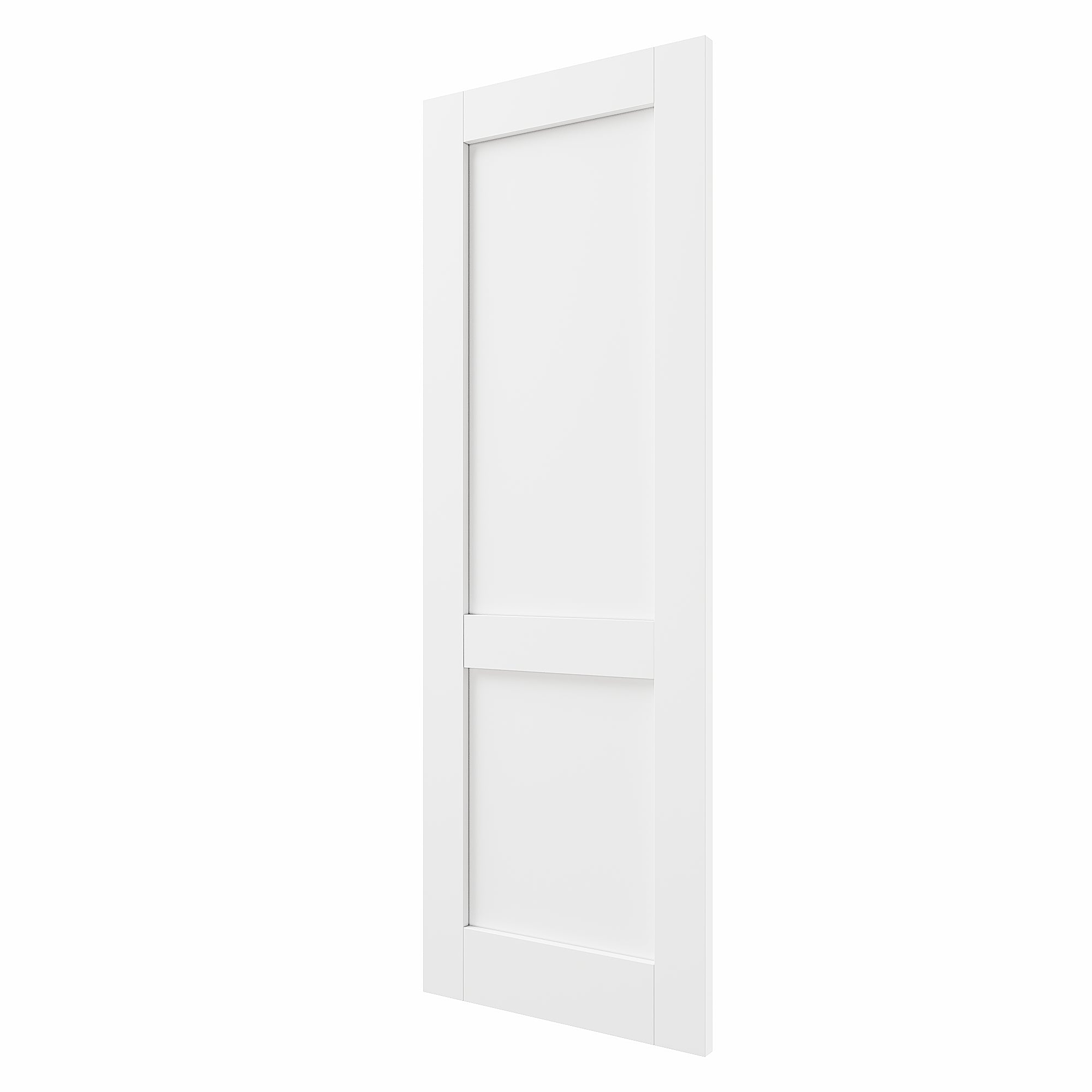 Ark Design 2-Lite Panel Door Slab with/without Prehung Kit, White
