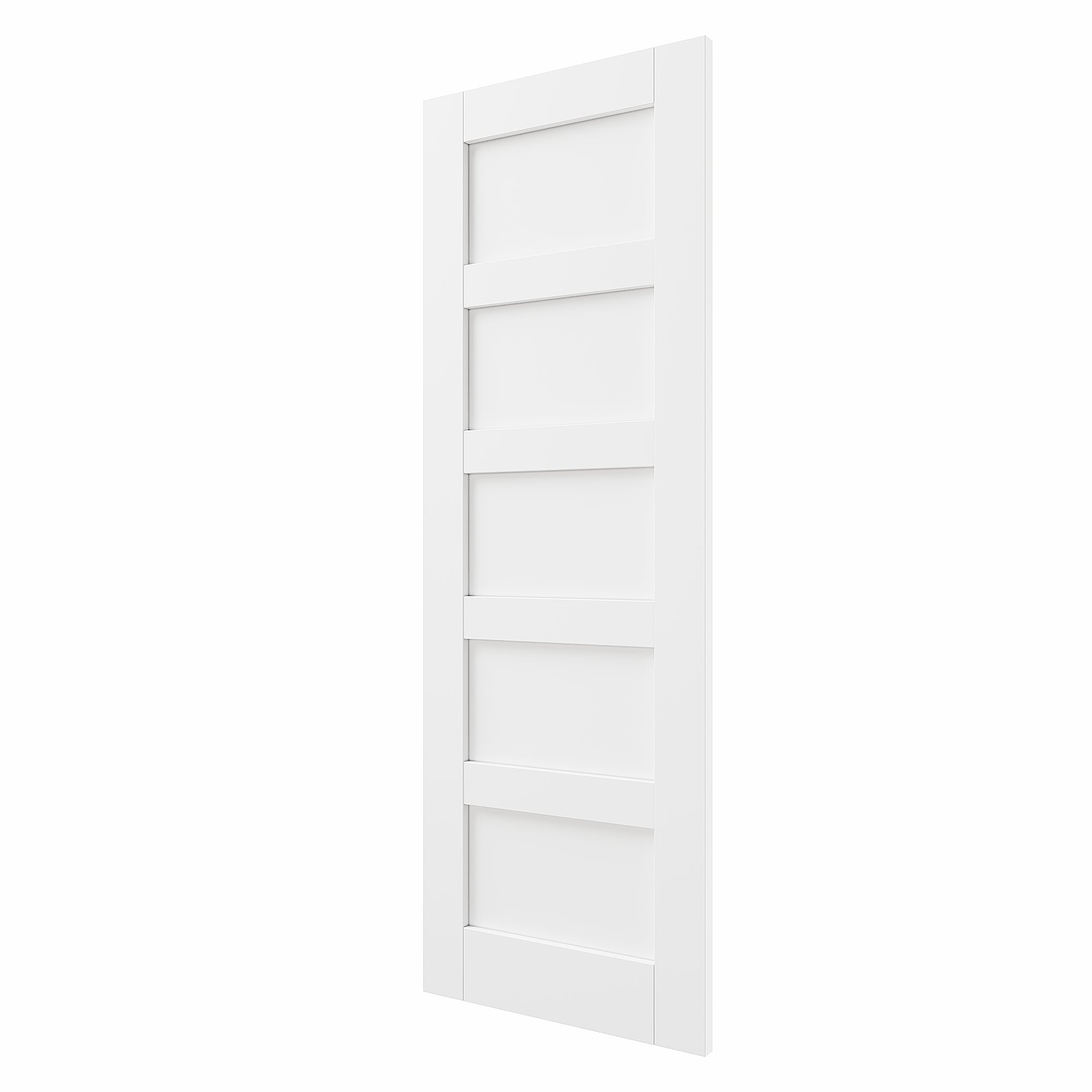 Ark Design 5-Lite Panel Door Slab with/without Prehung Kit, White