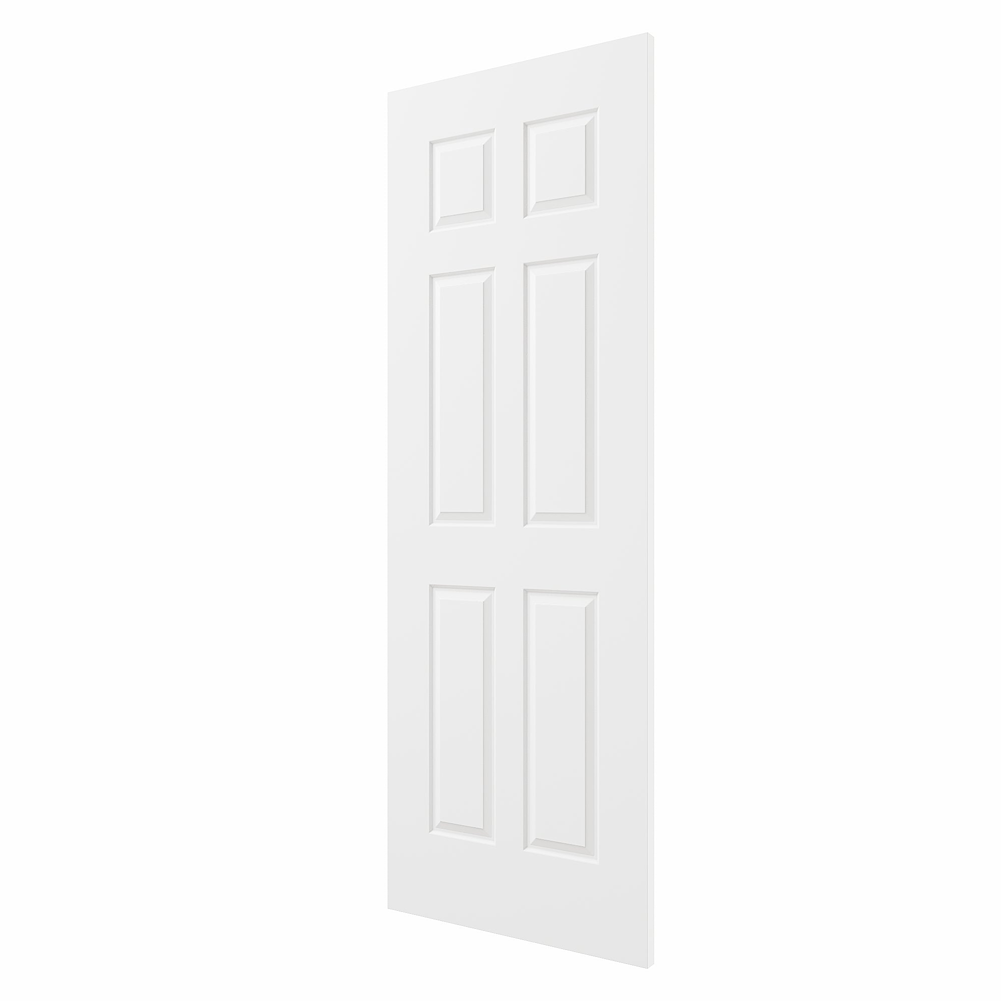 Ark Design 6-Lite Panel Molded Door Slab with/without Prehung Kit, White