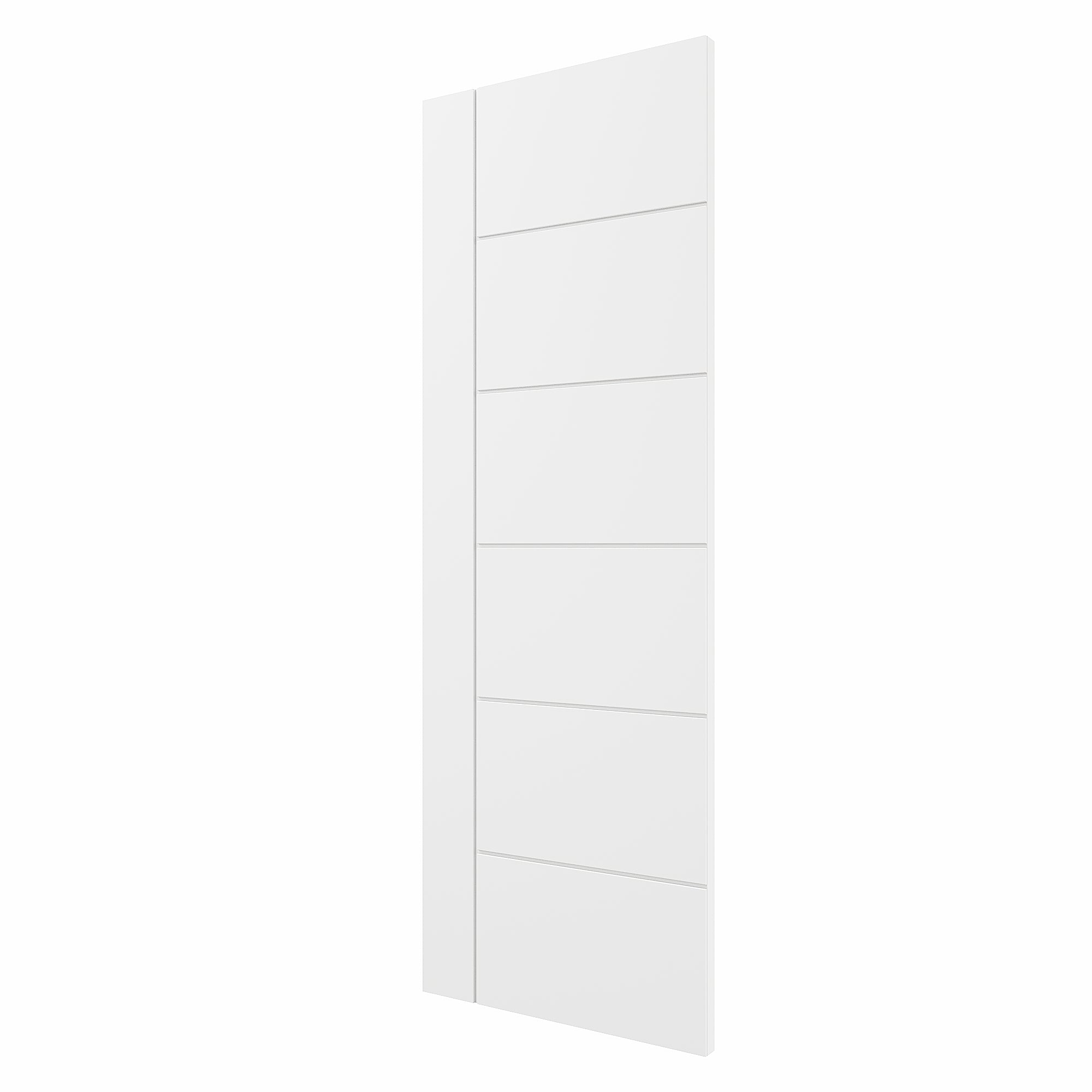 Ark Design 6-Lite Modern Panel Molded Door Slab with/without Prehung Kit, White