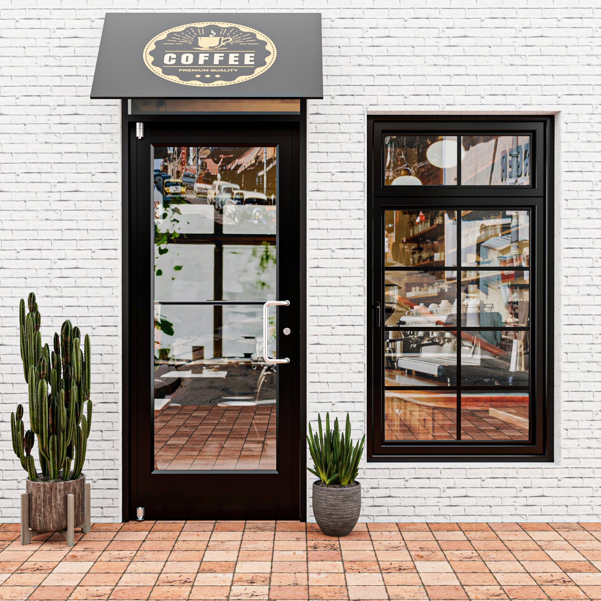 Black Outswing Anodized Aluminum Prehung Commercial Door