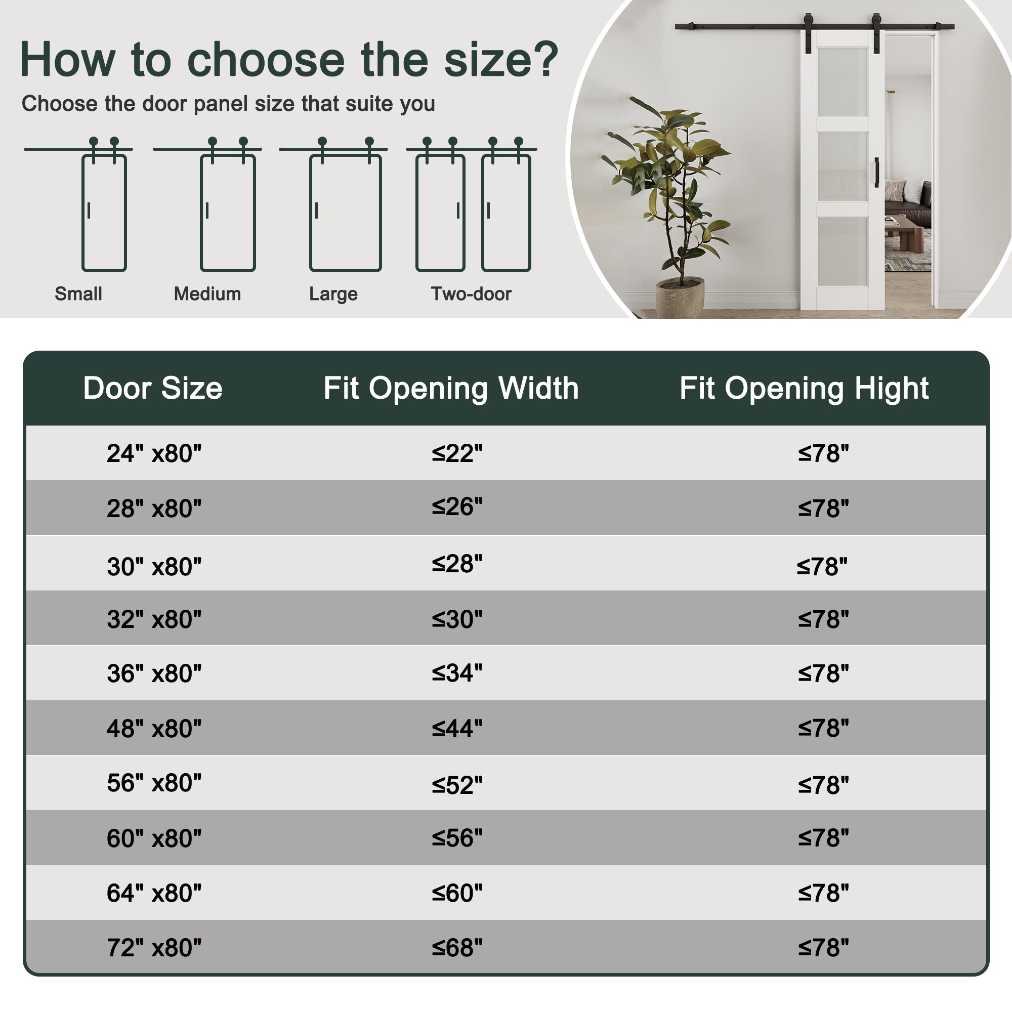 Ark Design 3-Lite Tempered Frosted Glass White Primed MDF Top Mounted Composite Double Sliding Barn Doors with Hardware Kit