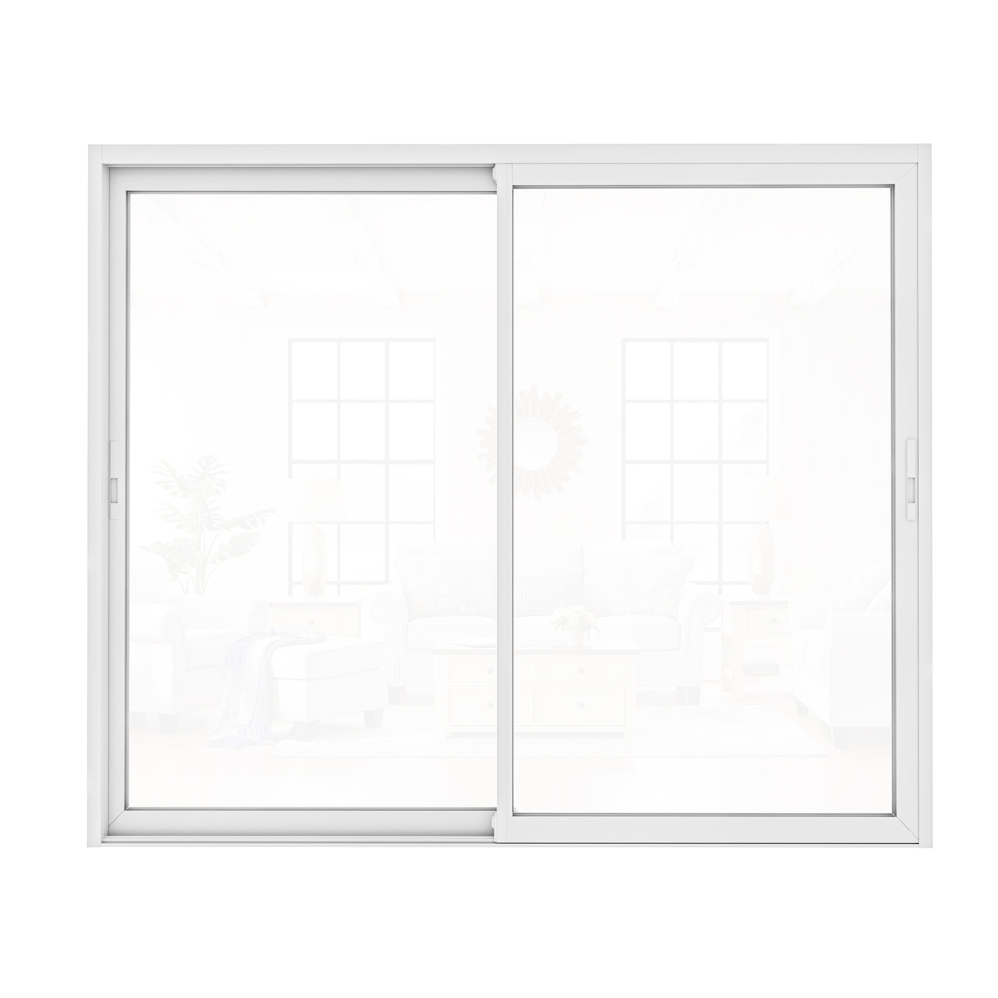White Universal Aluminum Multi-Sliding Patio Door with Double Glazed Low-E Glass