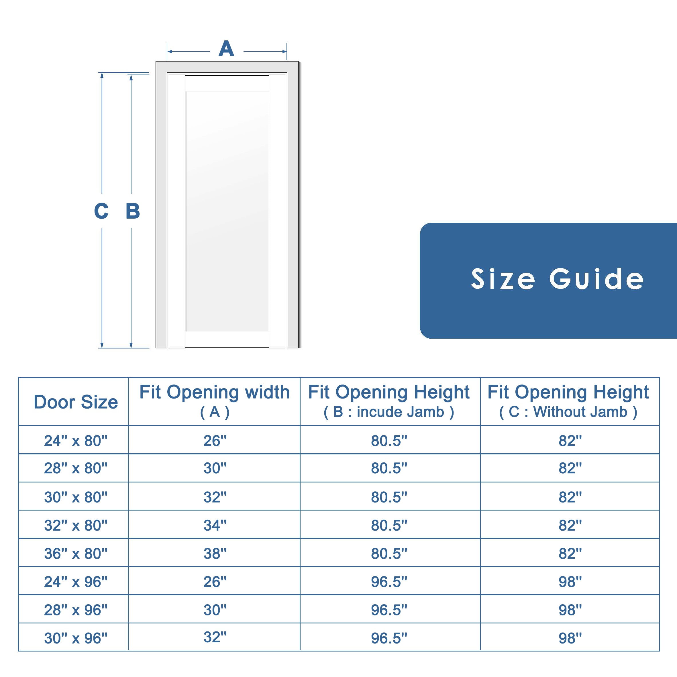 Ark Design Half Lite Clear Glass Door Slab with/without Prehung Kit, White